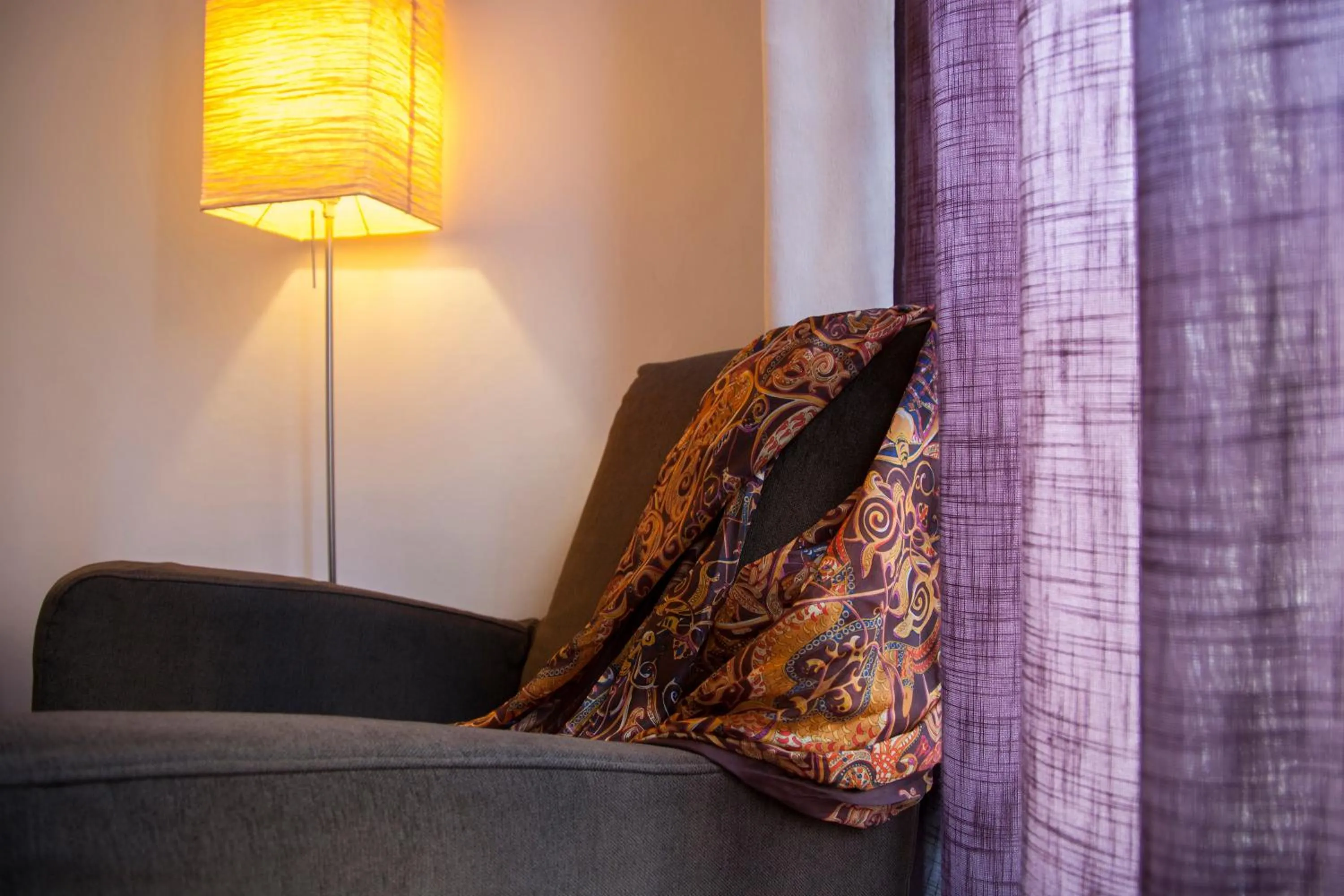 Seating area in Hostal Goya