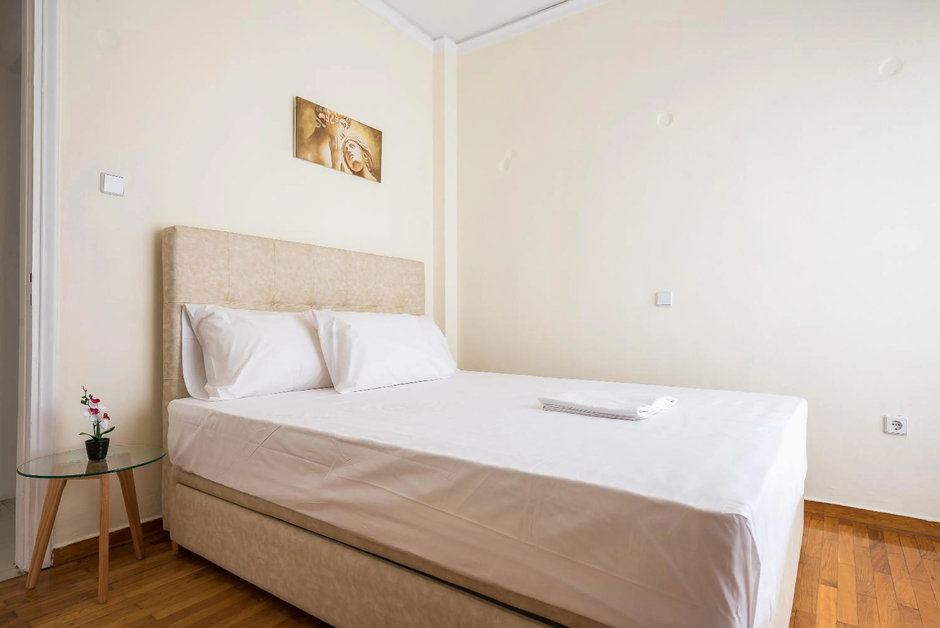 Bed in Acropolis View Paradise Apartments