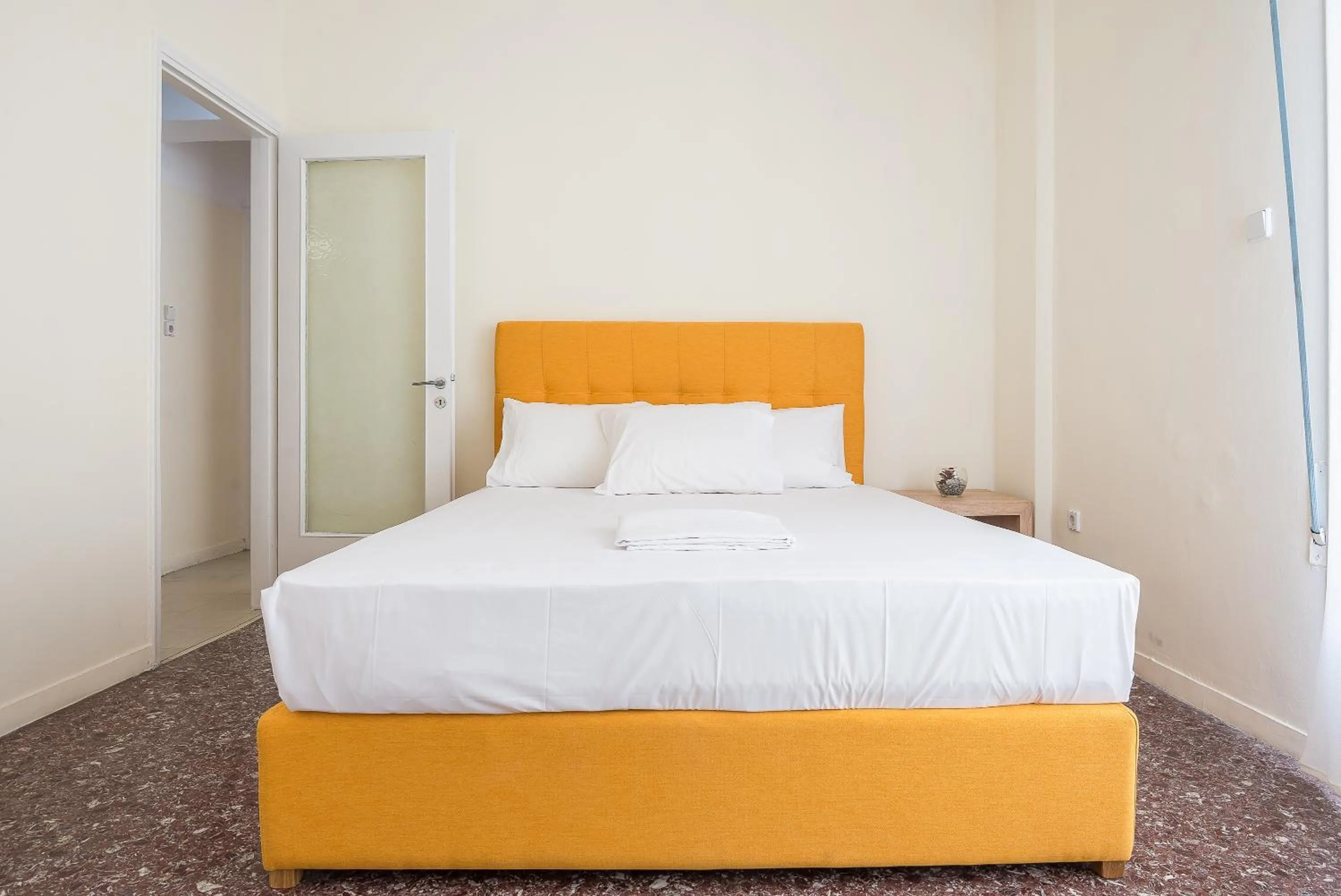 Bed in Acropolis View Paradise Apartments