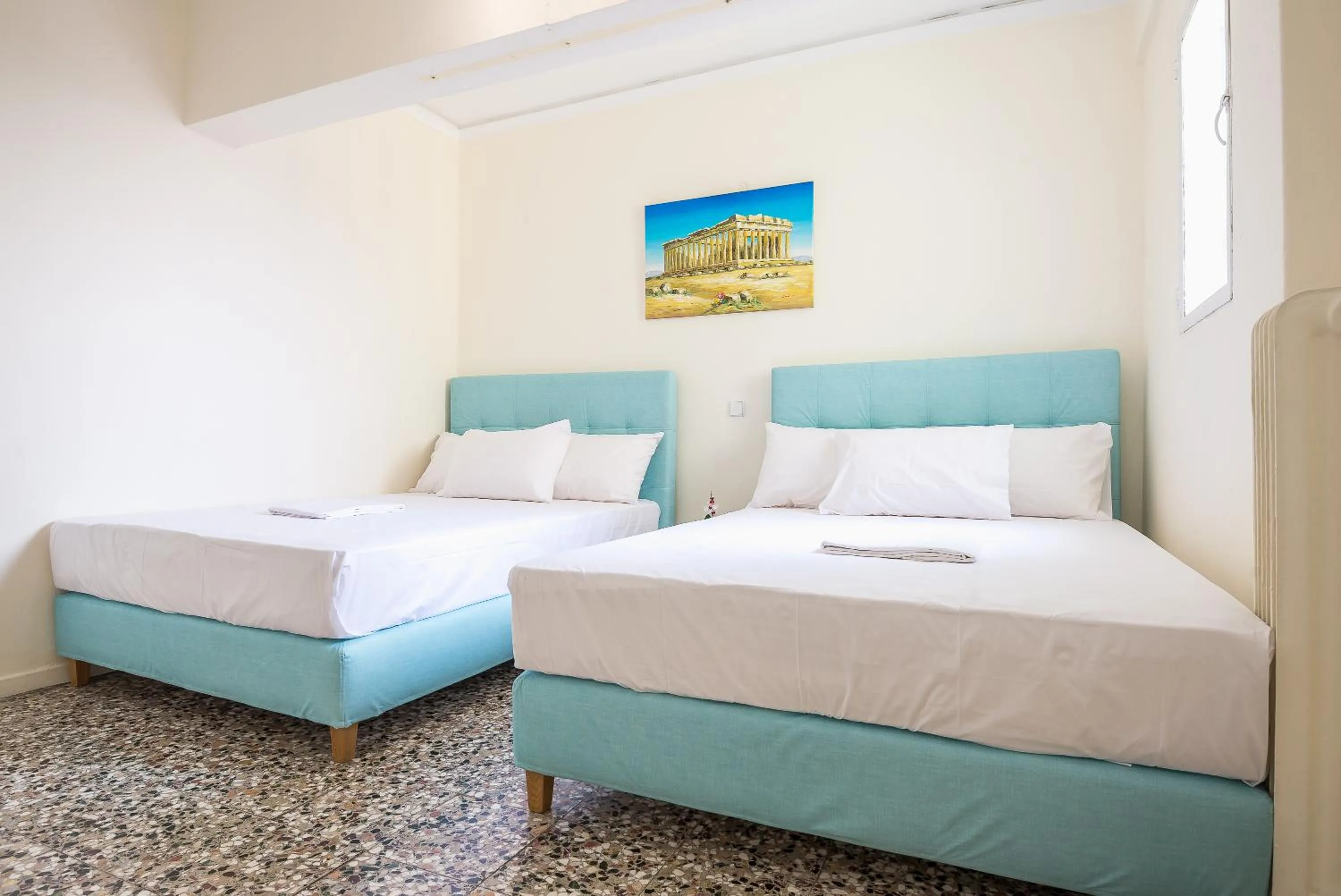 Bed in Acropolis View Paradise Apartments