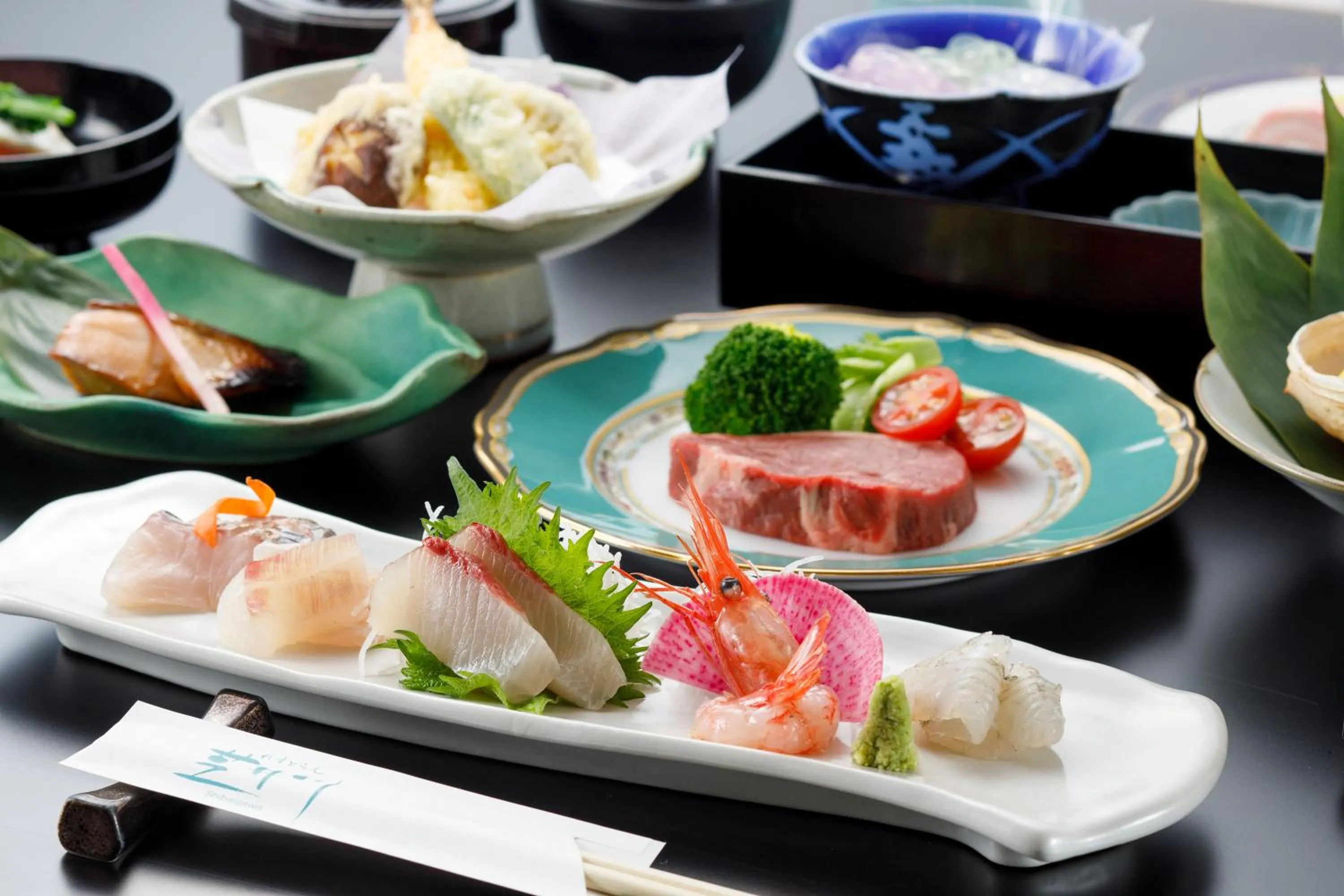 Food close-up in Fukuno Town Hotel A・Mieux