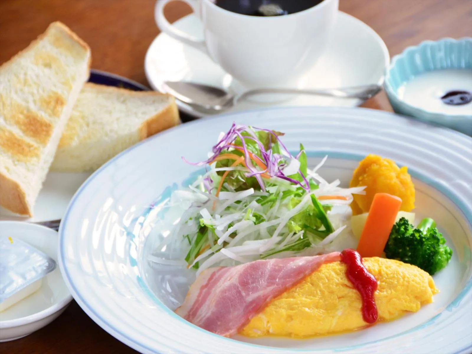 American breakfast in Fukuno Town Hotel A・Mieux