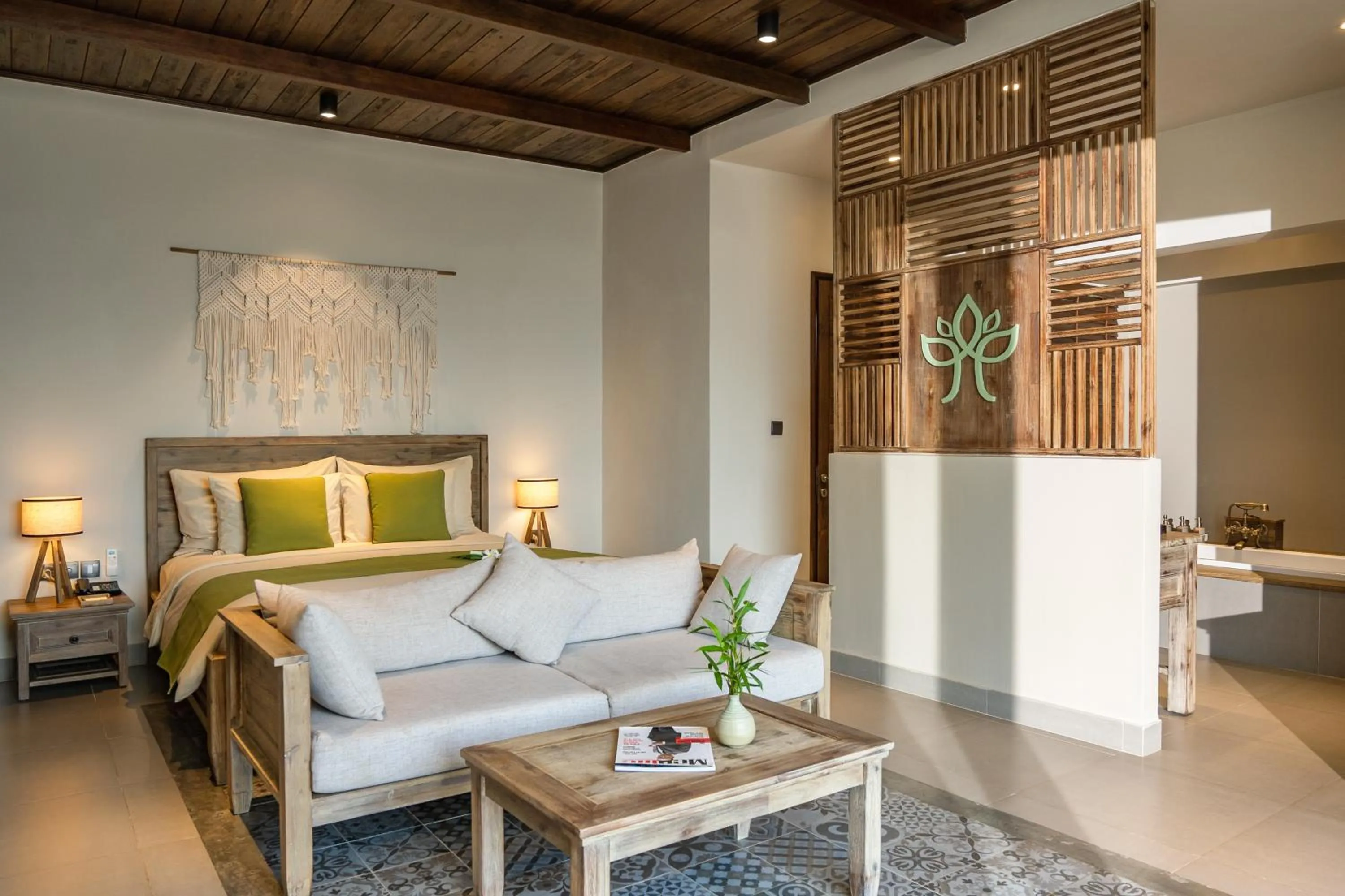 Bed in Crown Retreat Quy Nhon Resort