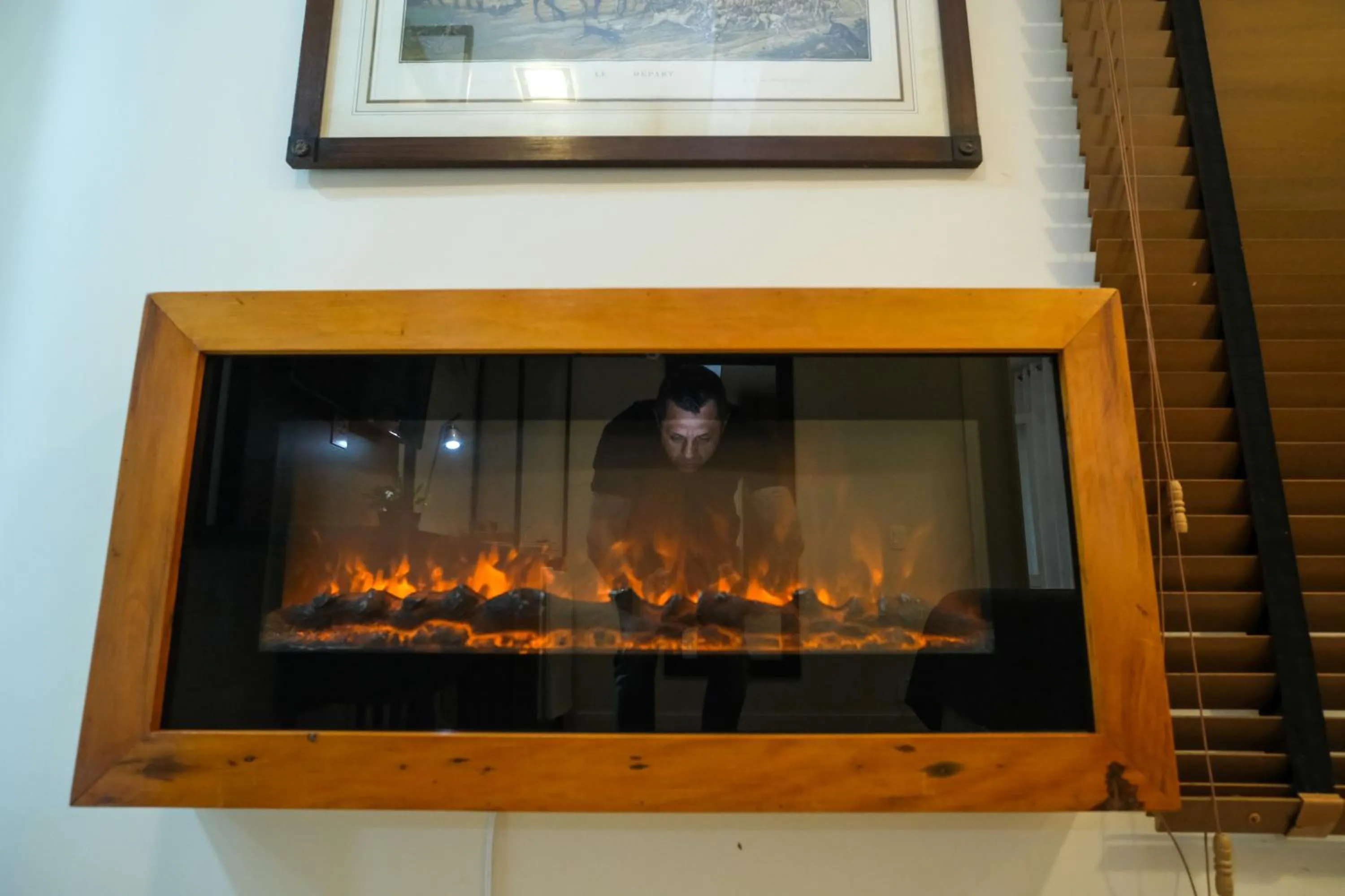 fireplace in Pousada Orquidea da Serra