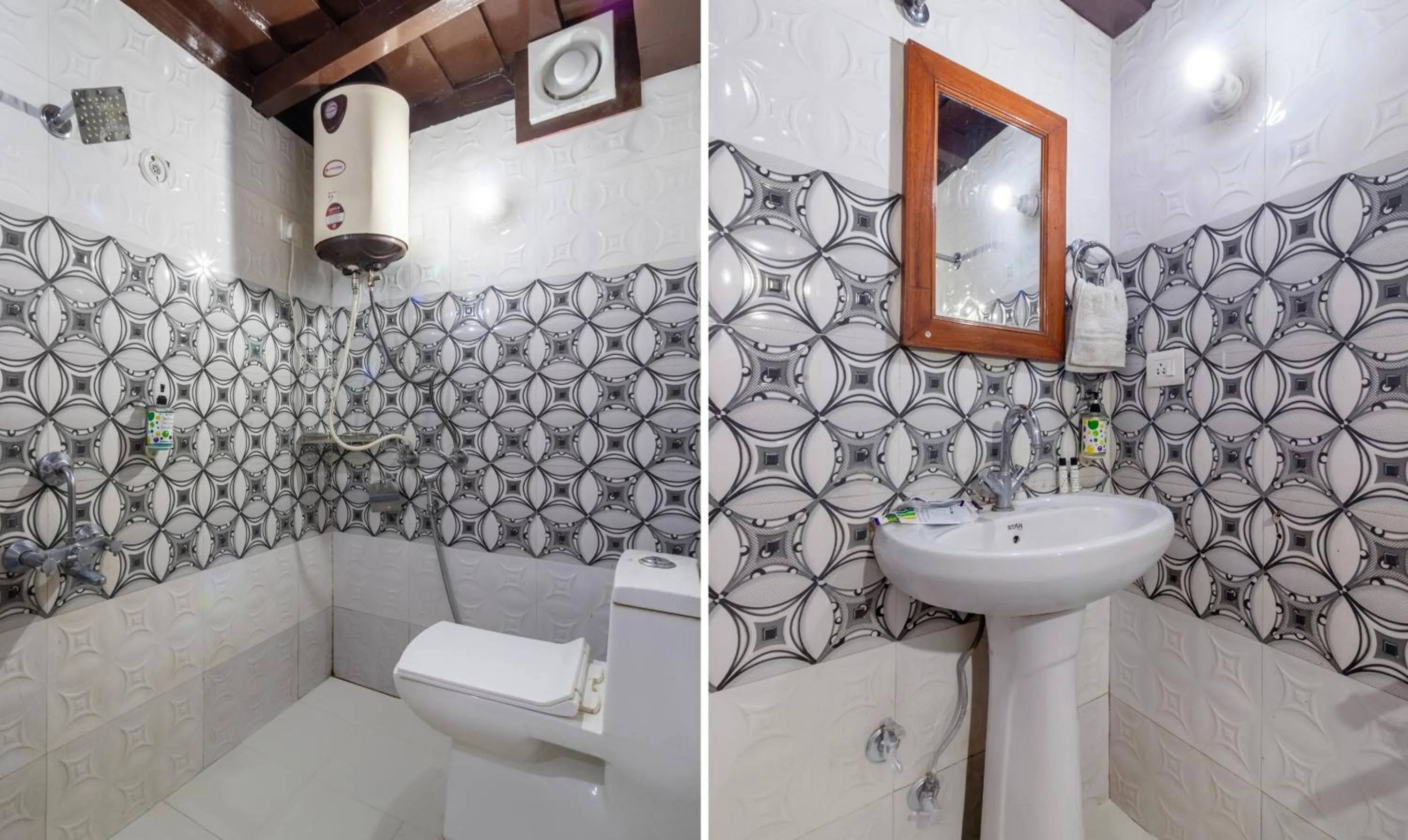 Bathroom in Itsy Hotels Shri Gv Inn, 600 Mtrs From Tiffin Top