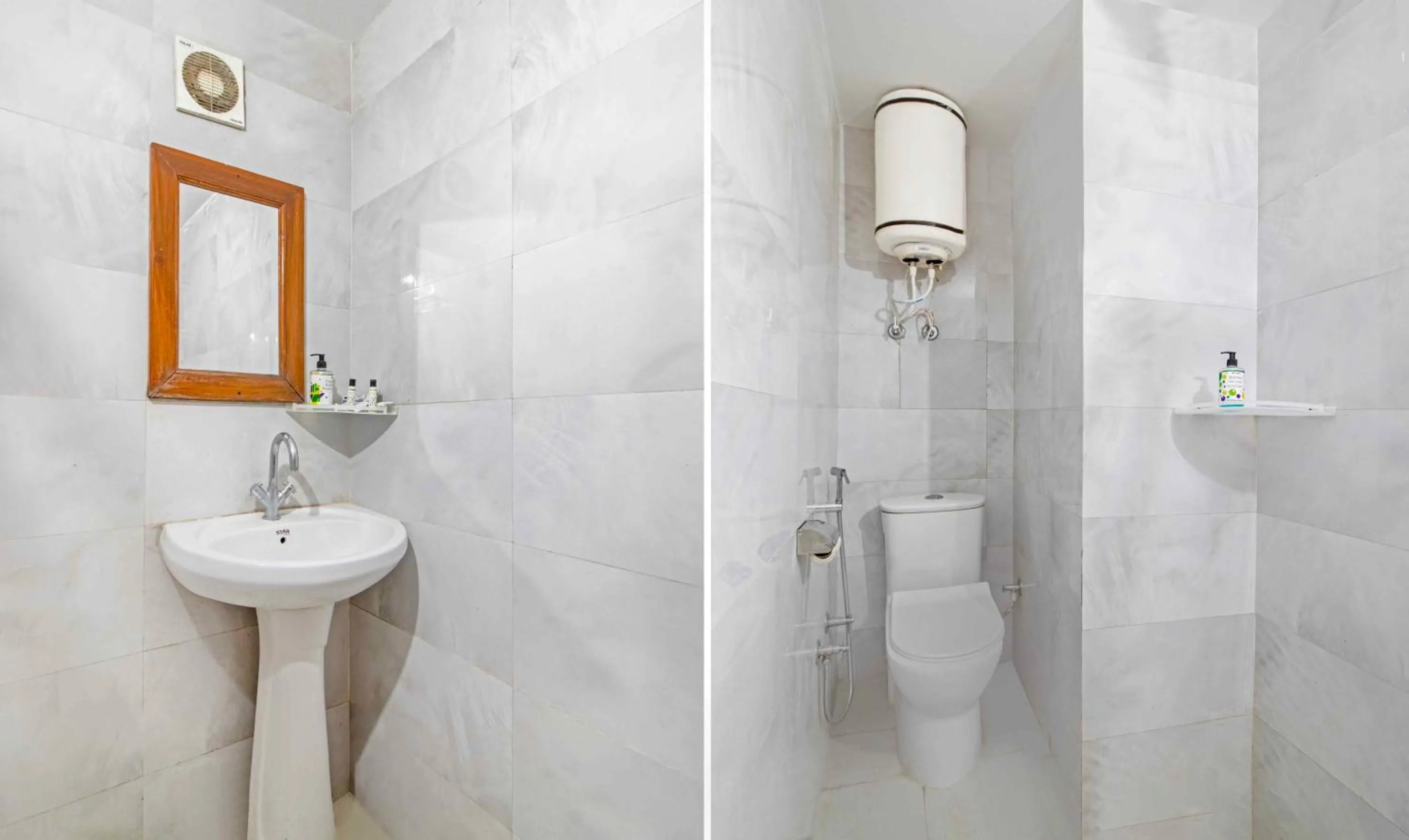 Bathroom in Itsy Hotels Shri Gv Inn, 600 Mtrs From Tiffin Top