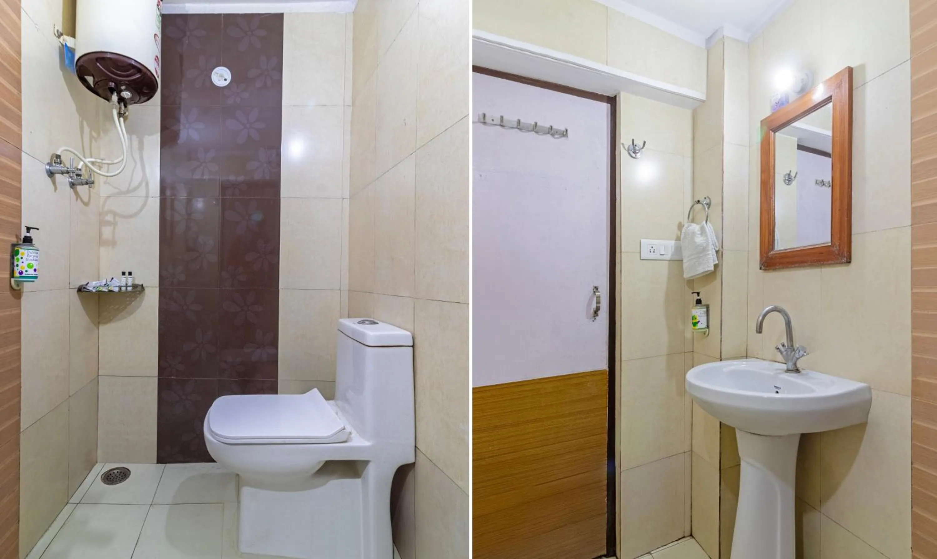 Bathroom in Itsy Hotels Shri Gv Inn, 600 Mtrs From Tiffin Top