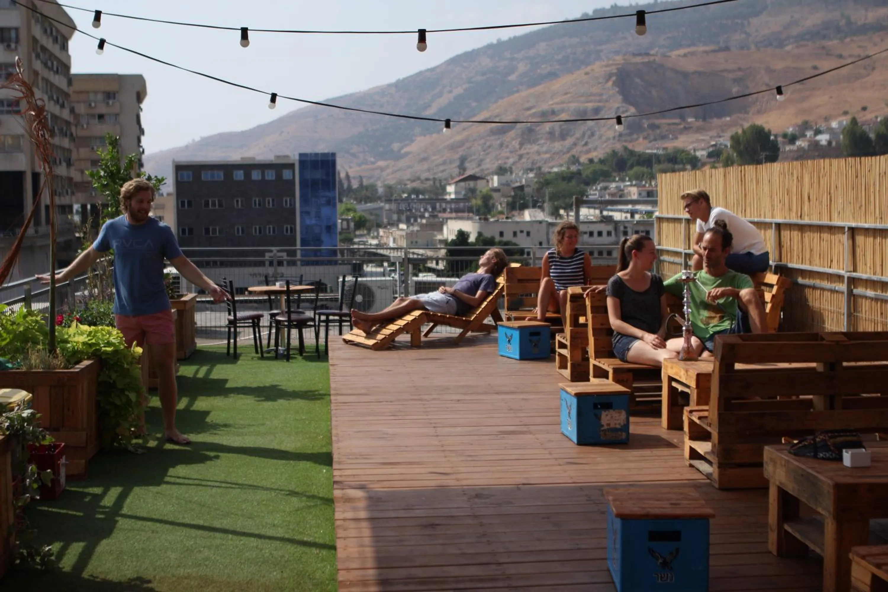 Balcony/Terrace in Tiberias Hostel