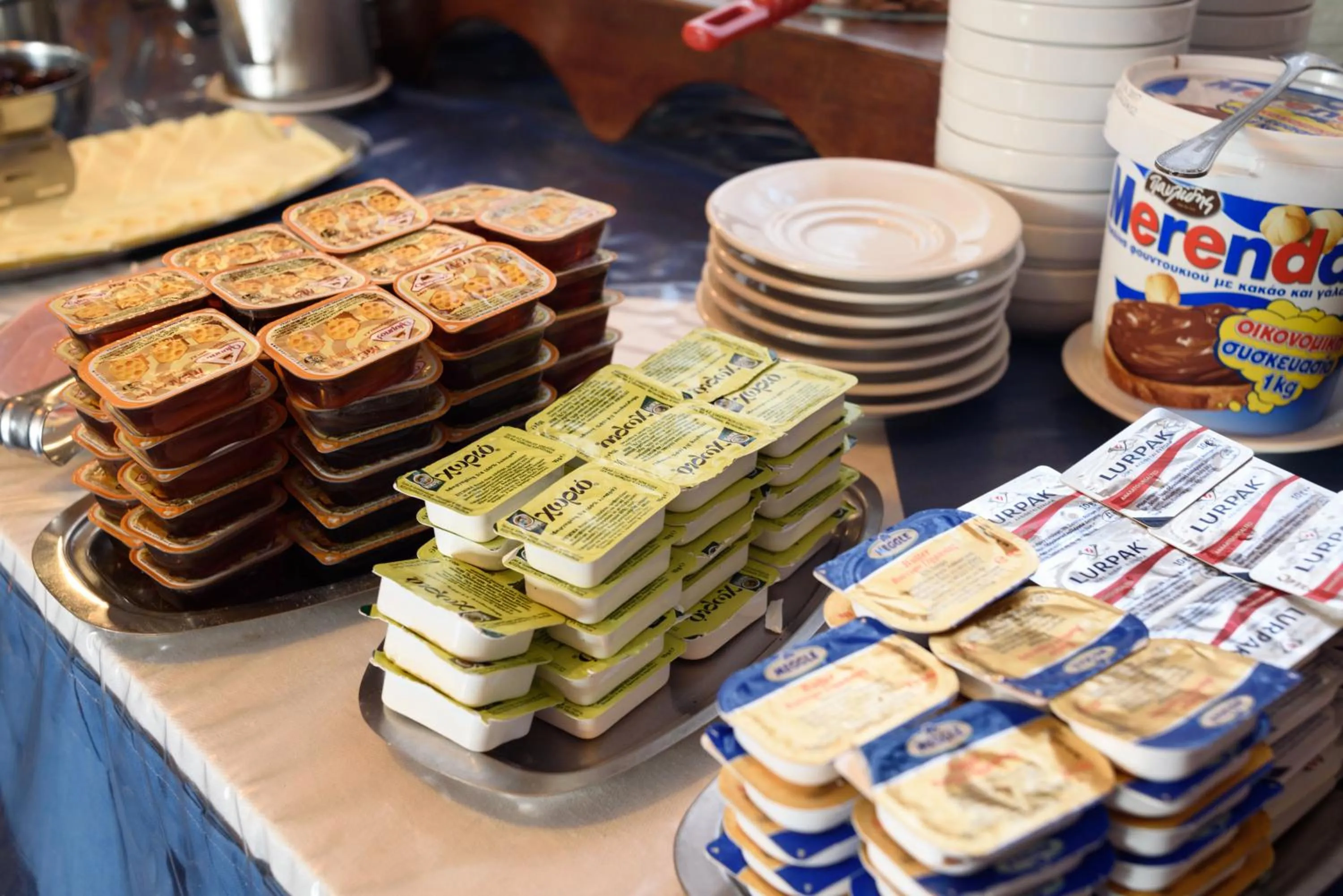 Buffet breakfast in Hotel Porto Perissa
