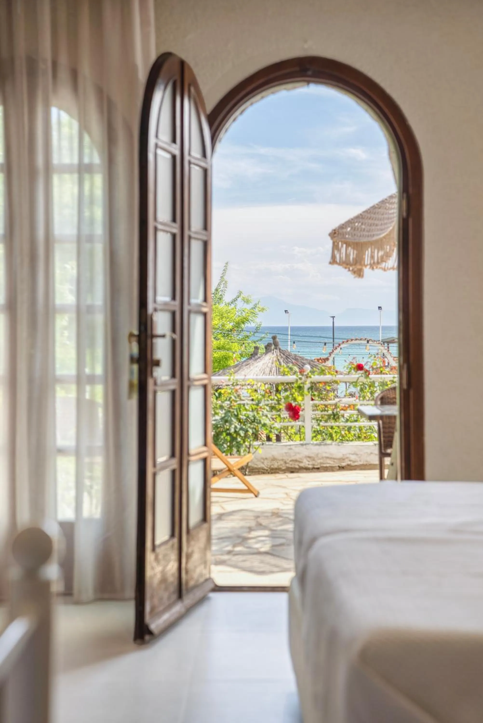 View (from property/room), Bed in Georgalas Sun Beach Resort