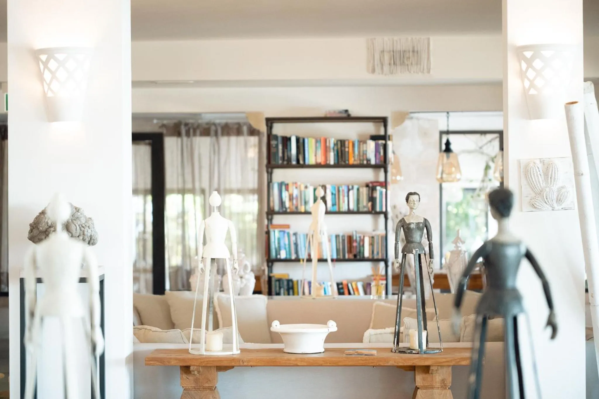 Library in Canne Bianche Lifestyle Hotel