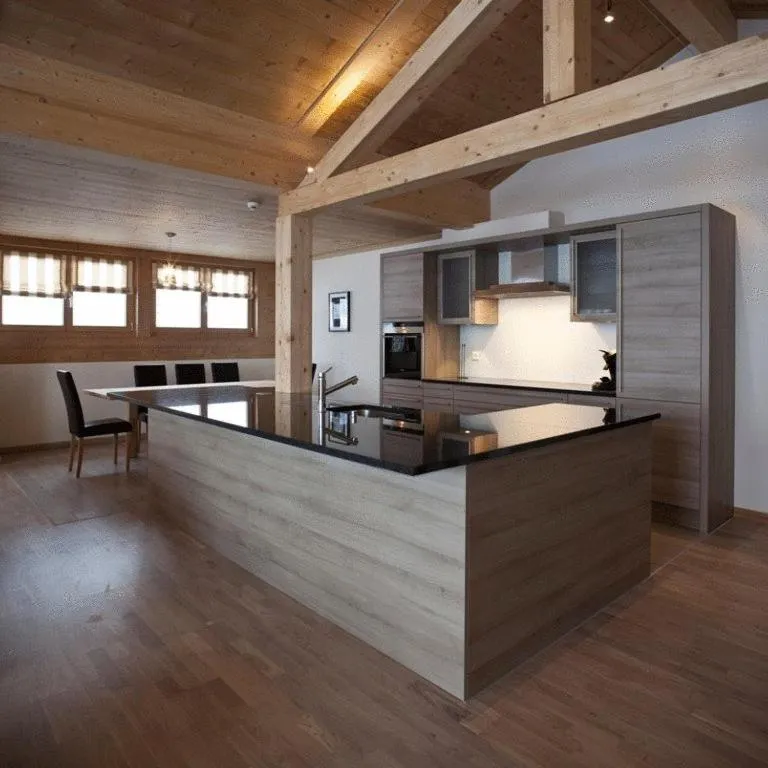 Kitchen or kitchenette in Helvetia hotel