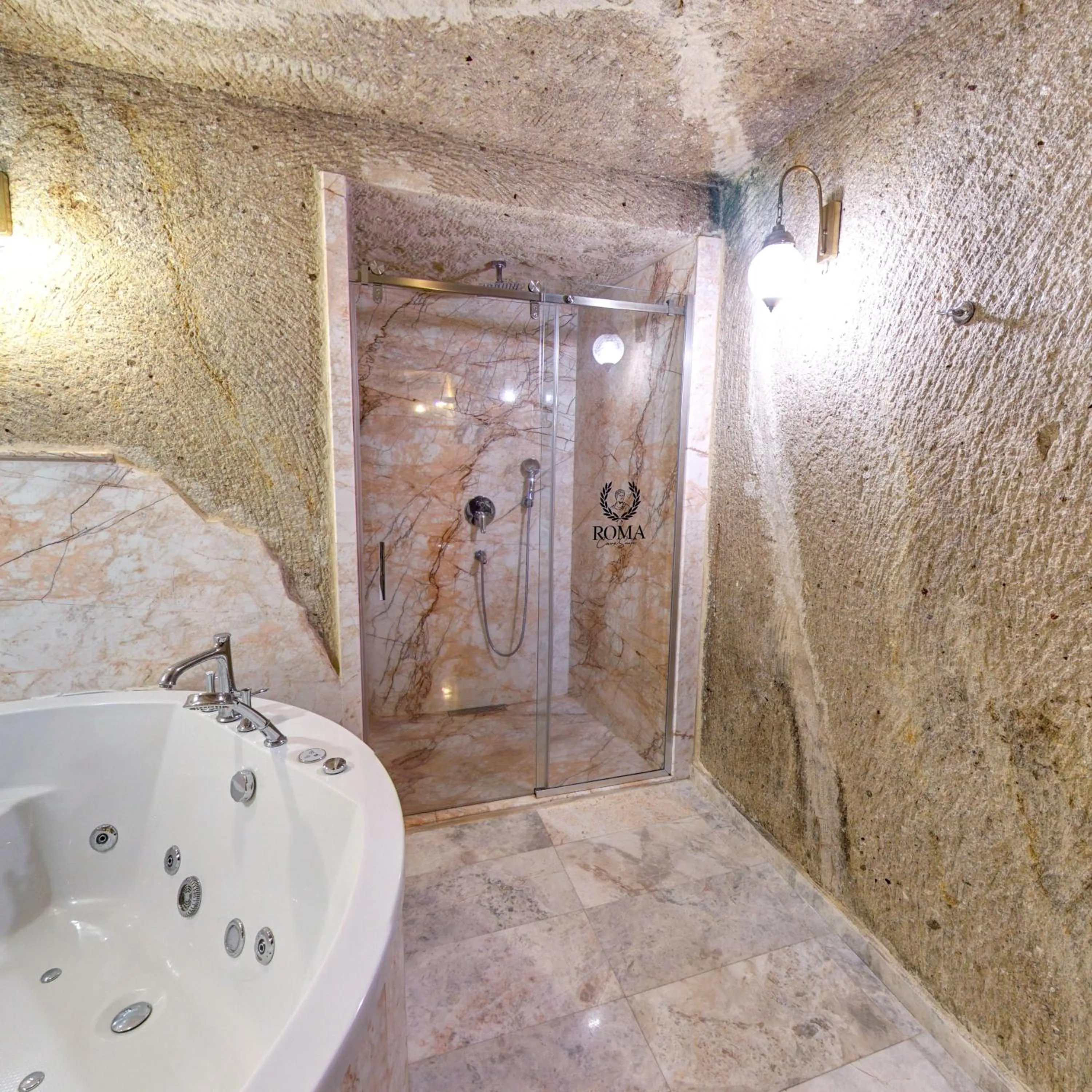 Shower in Roma Cave Suite