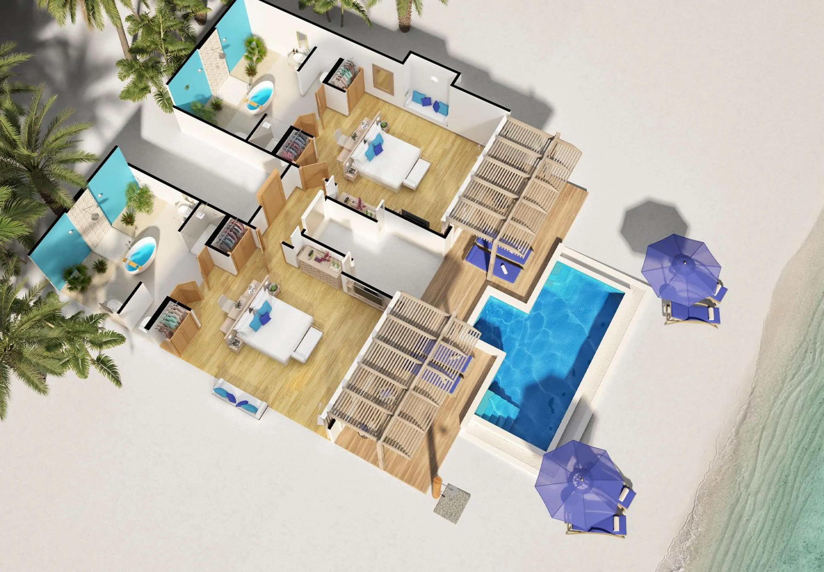 Floor plan in Baglioni Resort Maldives - Luxury All Inclusive