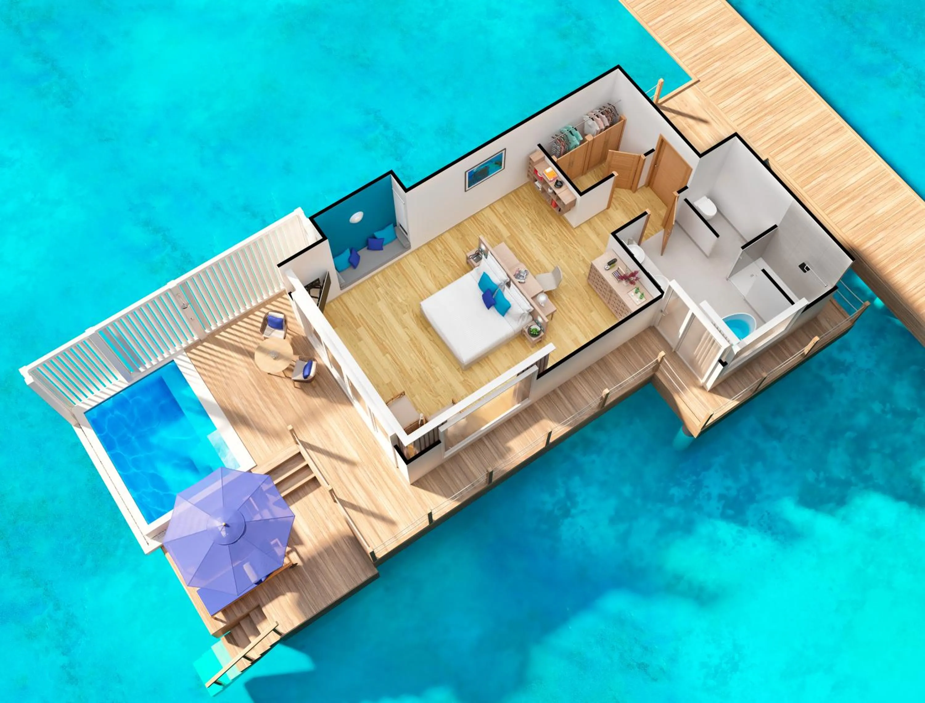 Floor plan in Baglioni Resort Maldives - Luxury All Inclusive