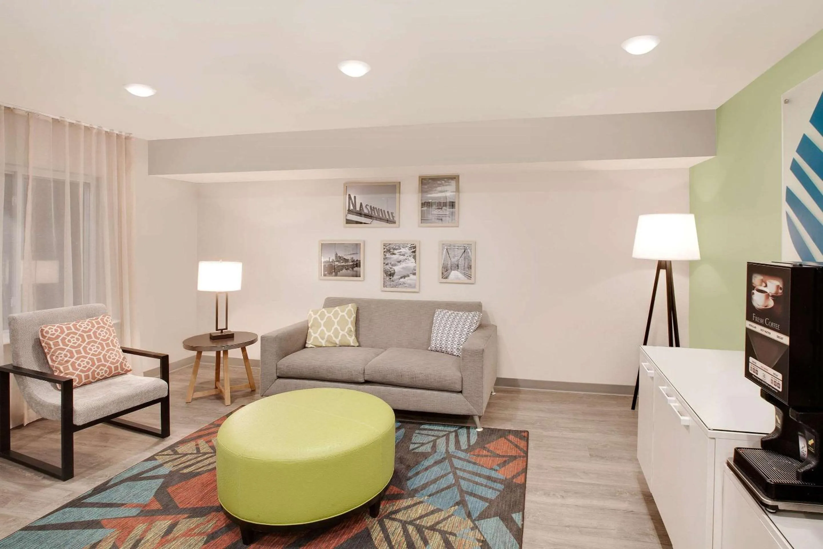 Lobby or reception in WoodSpring Suites Nashville near Rivergate