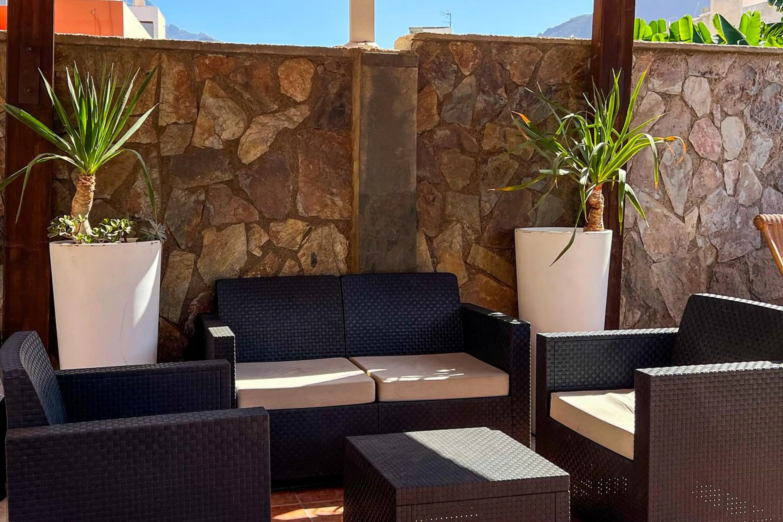 Patio in Hotel La Aldea Suites