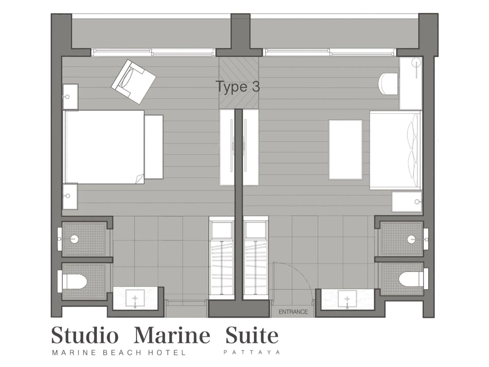 Floor plan in Marine Beach Hotel Pattaya - SHA Plus