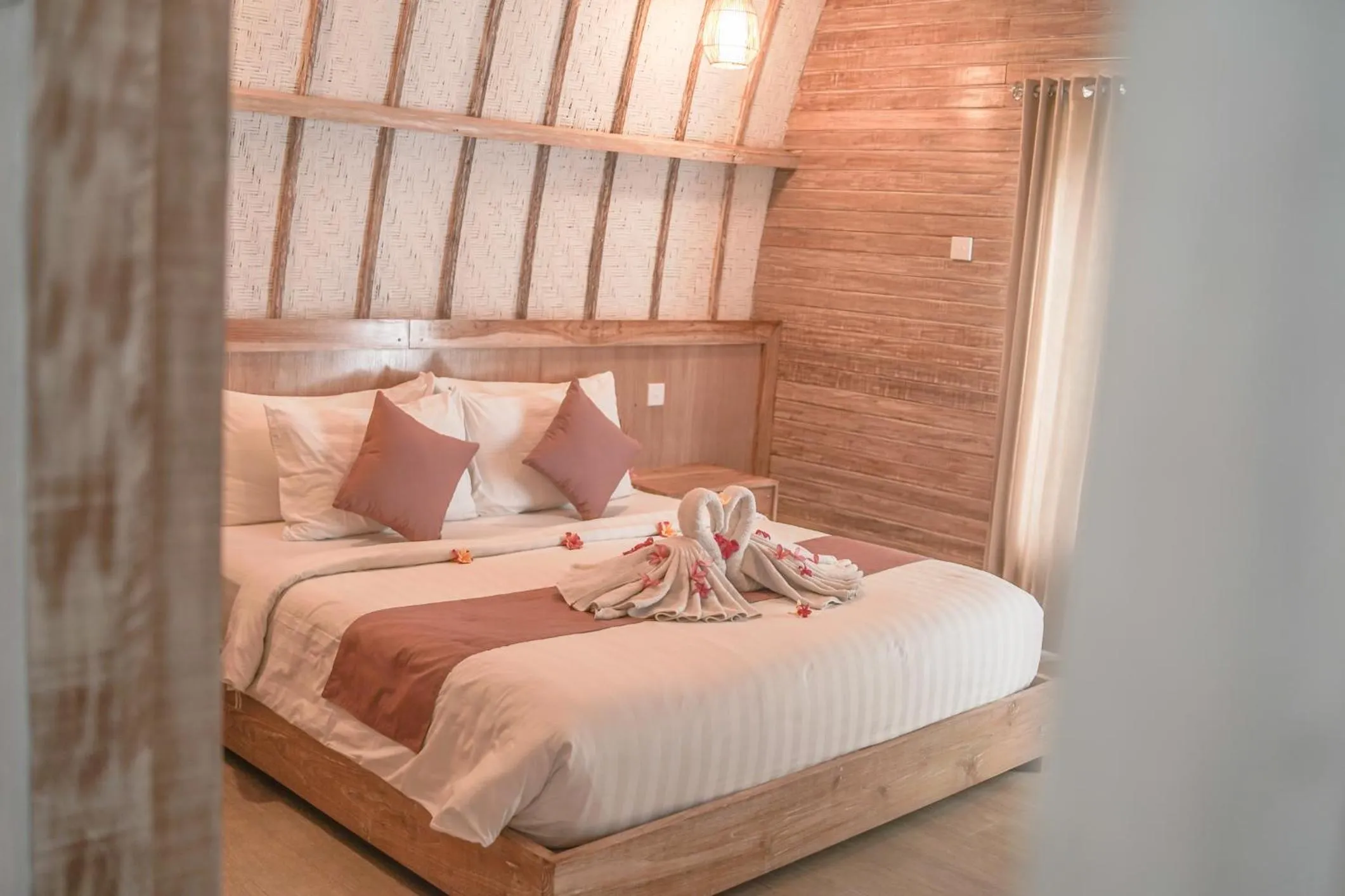 Bed in La Roja Bungalows