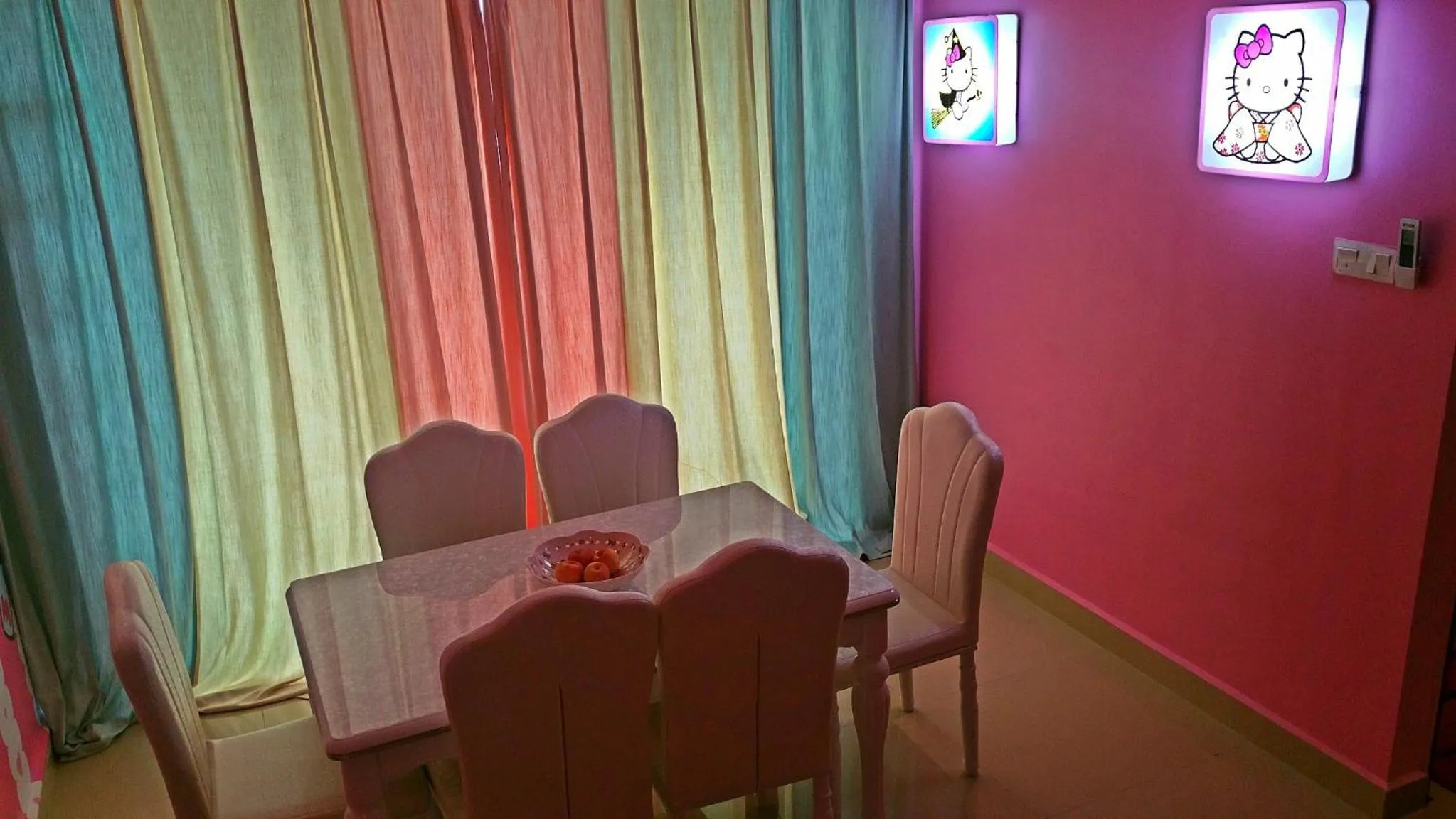 Dining area in Hello Kitty Signature Suite