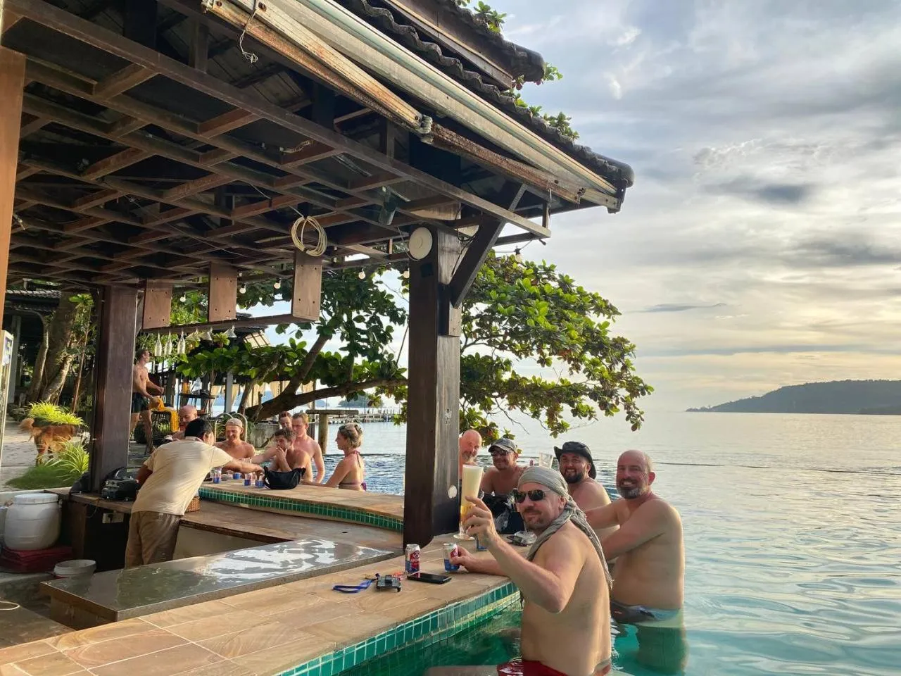 People in Koh Rong Hill Beach Resort