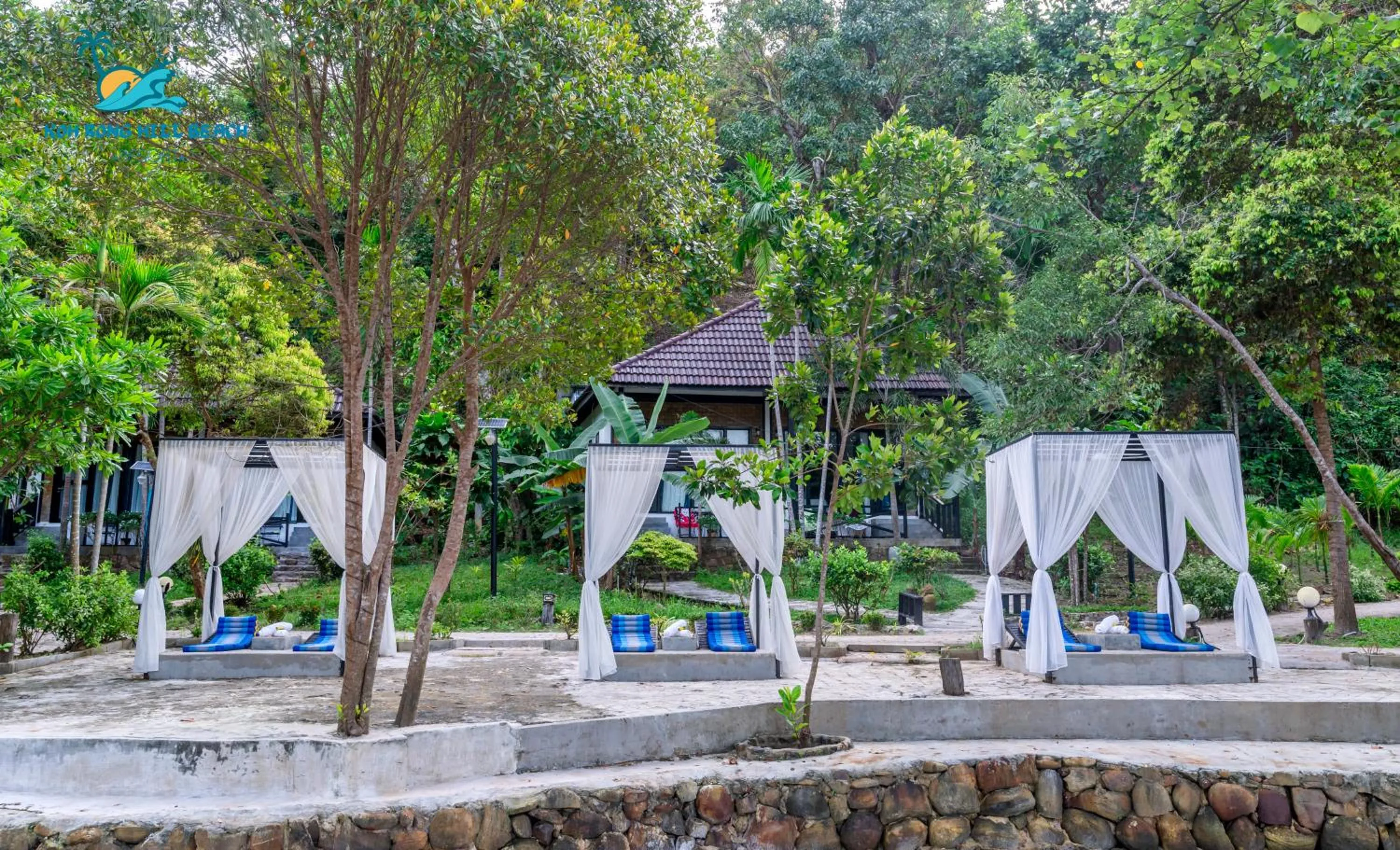 Garden view in Koh Rong Hill Beach Resort