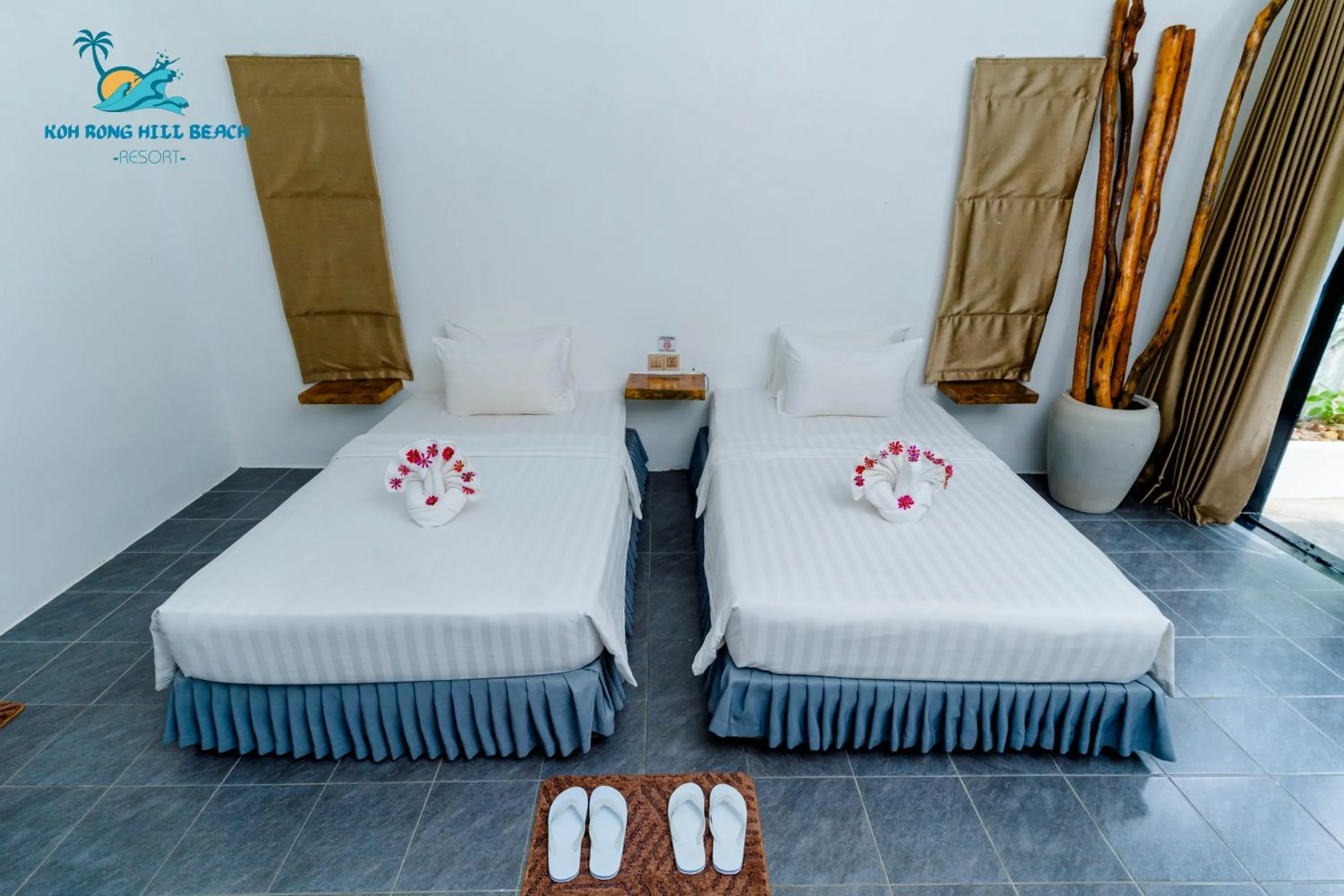Photo of the whole room, Bed in Koh Rong Hill Beach Resort