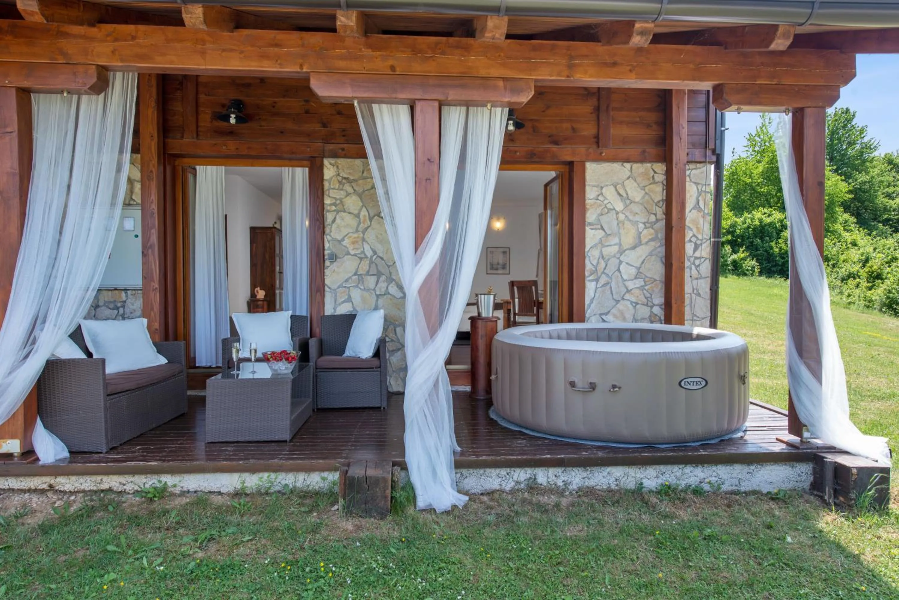 Balcony/Terrace in B&B Plitvice Lakes Villa Irene