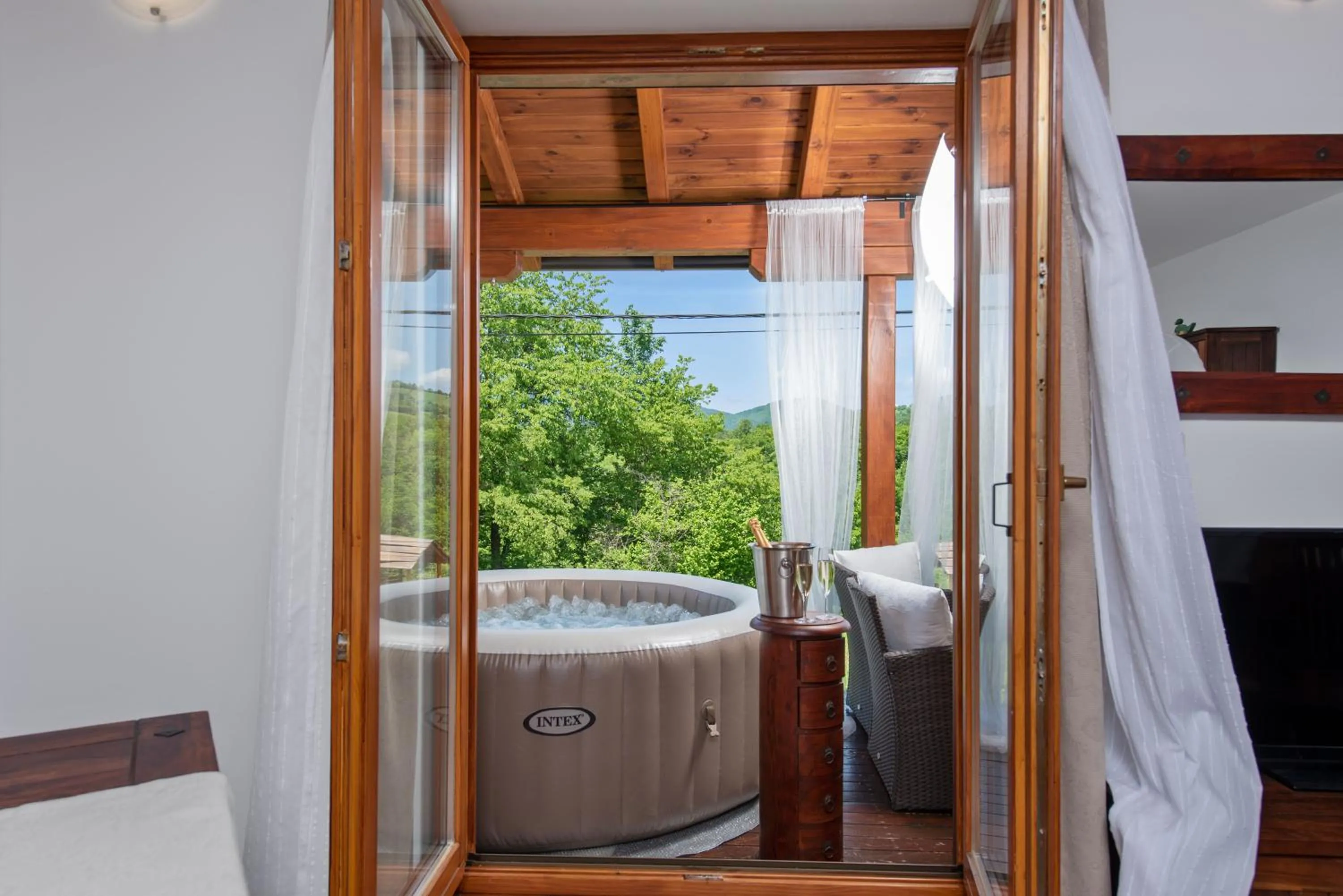 Balcony/Terrace in B&B Plitvice Lakes Villa Irene