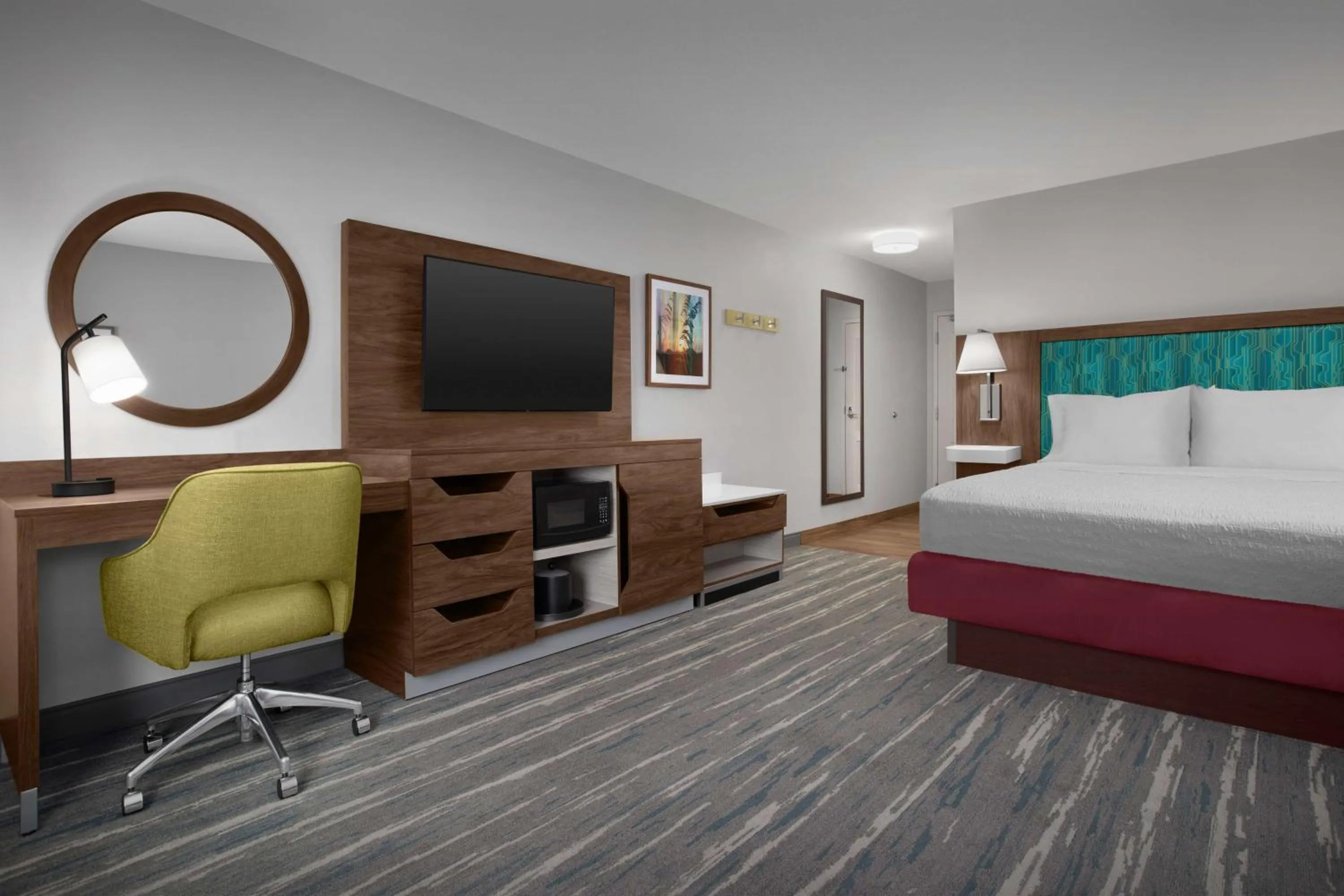 Bedroom, Bed in Hampton Inn Yorkville