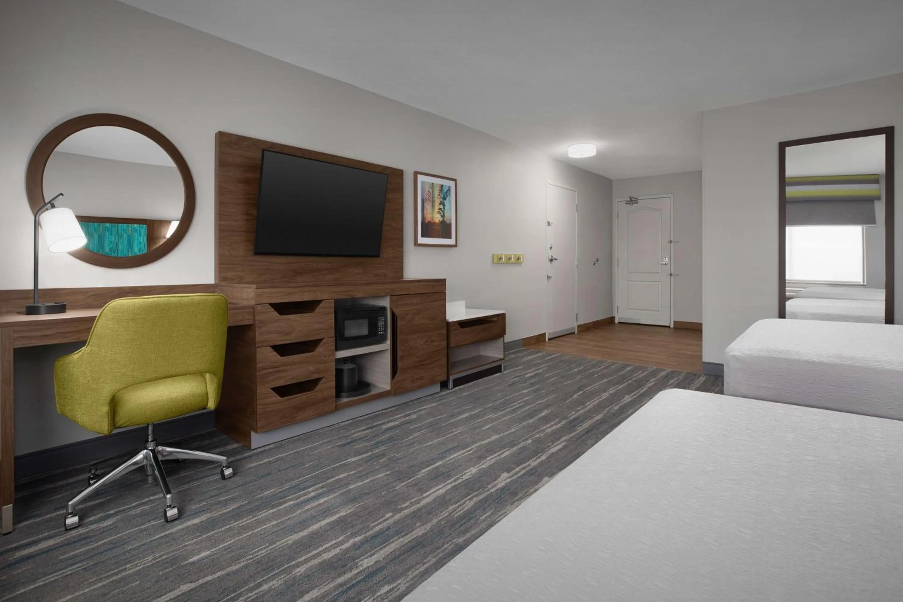 Bedroom, Bed in Hampton Inn Yorkville