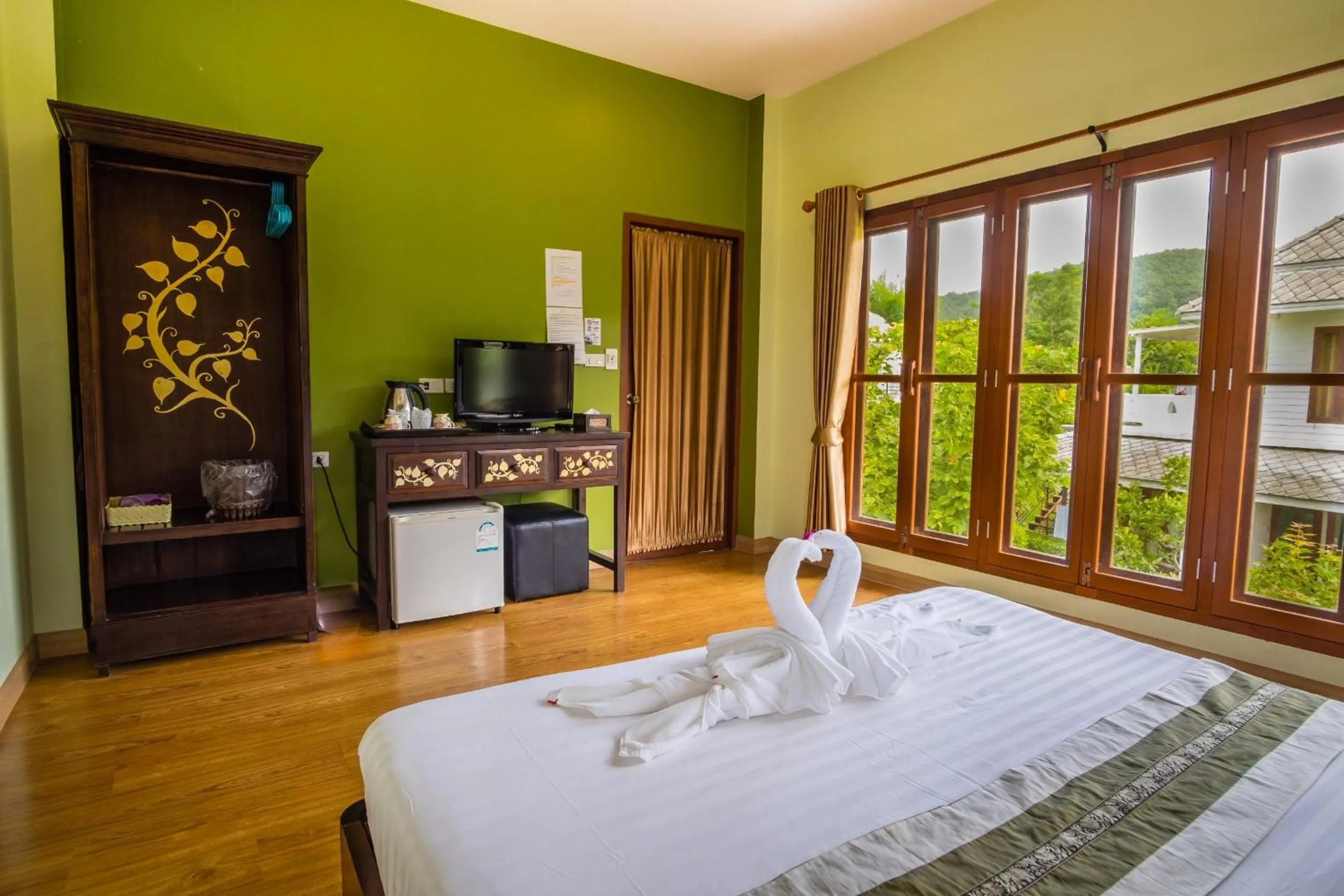 TV and multimedia, Bed in Pai Vieng Fah Resort