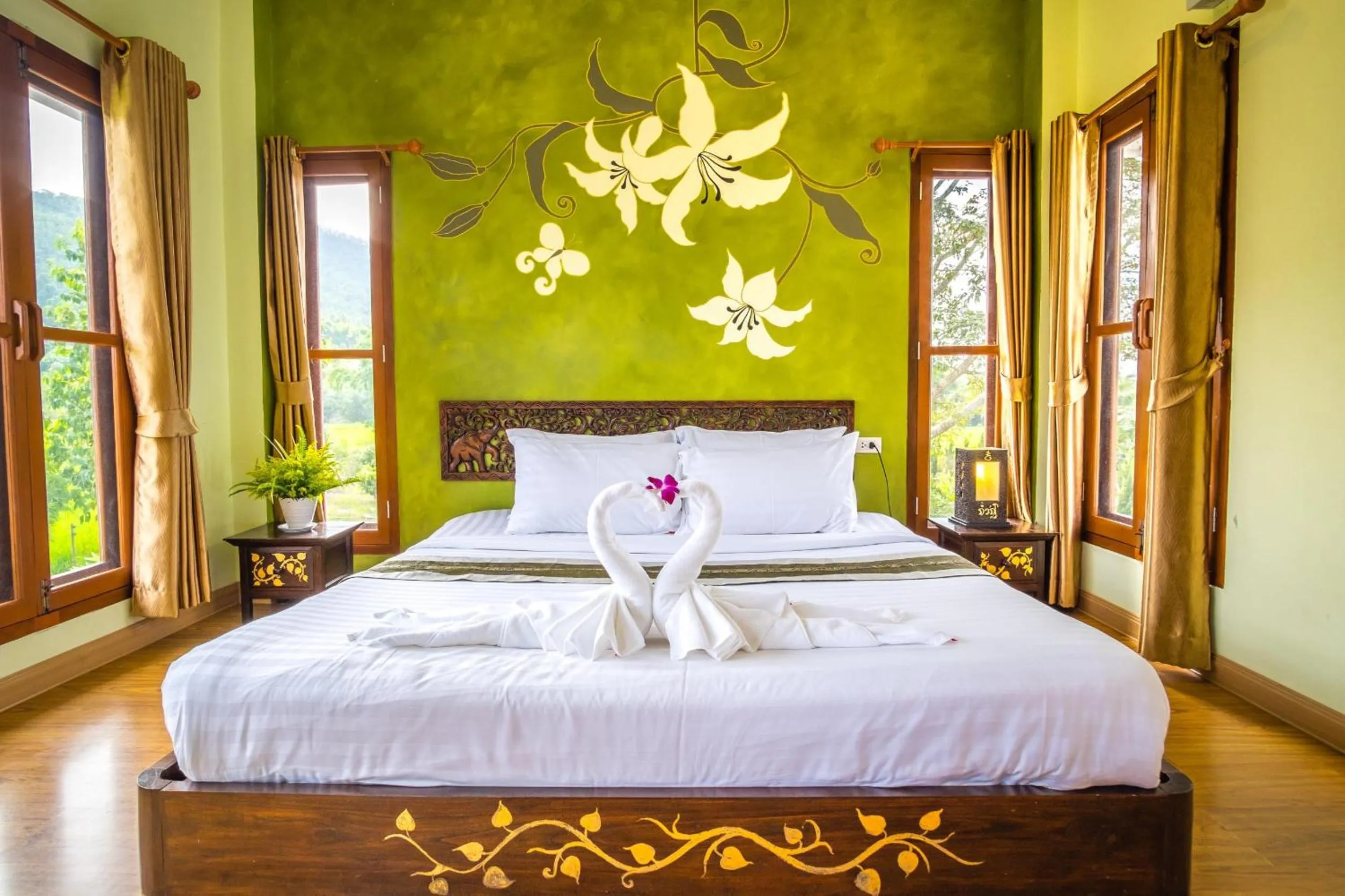 Photo of the whole room, Bed in Pai Vieng Fah Resort