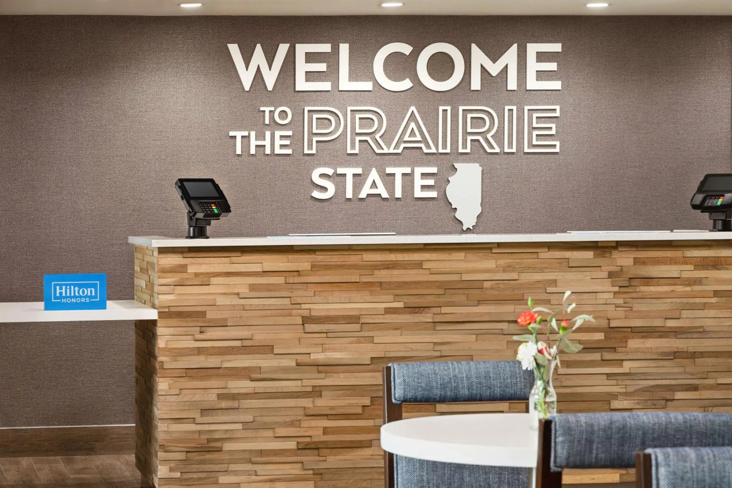 Lobby or reception in Hampton Inn Chicago-O'Hare International Airport