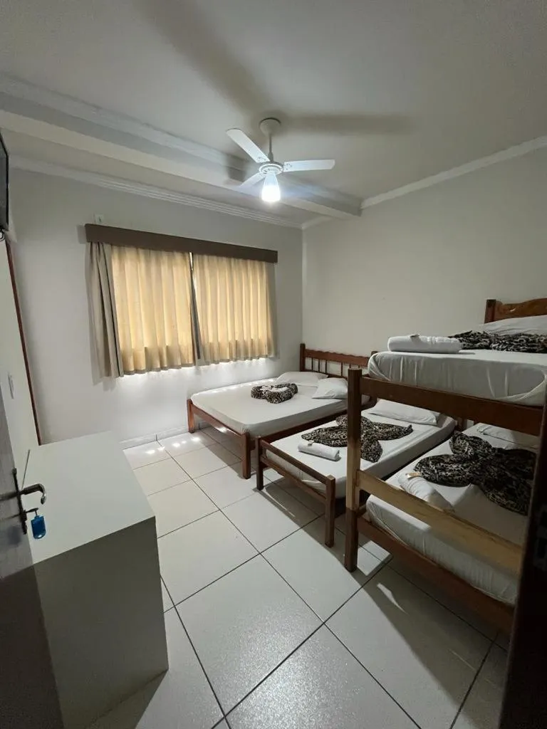 Bed in Hotel Romaria Aparecida