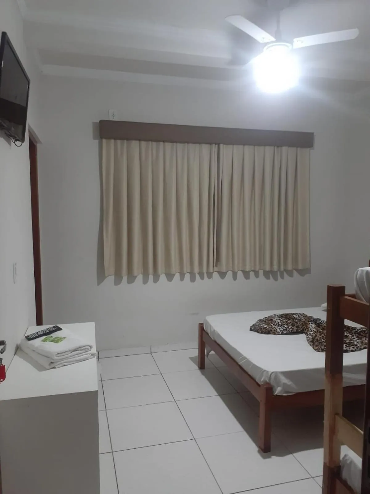 Bed in Hotel Romaria Aparecida