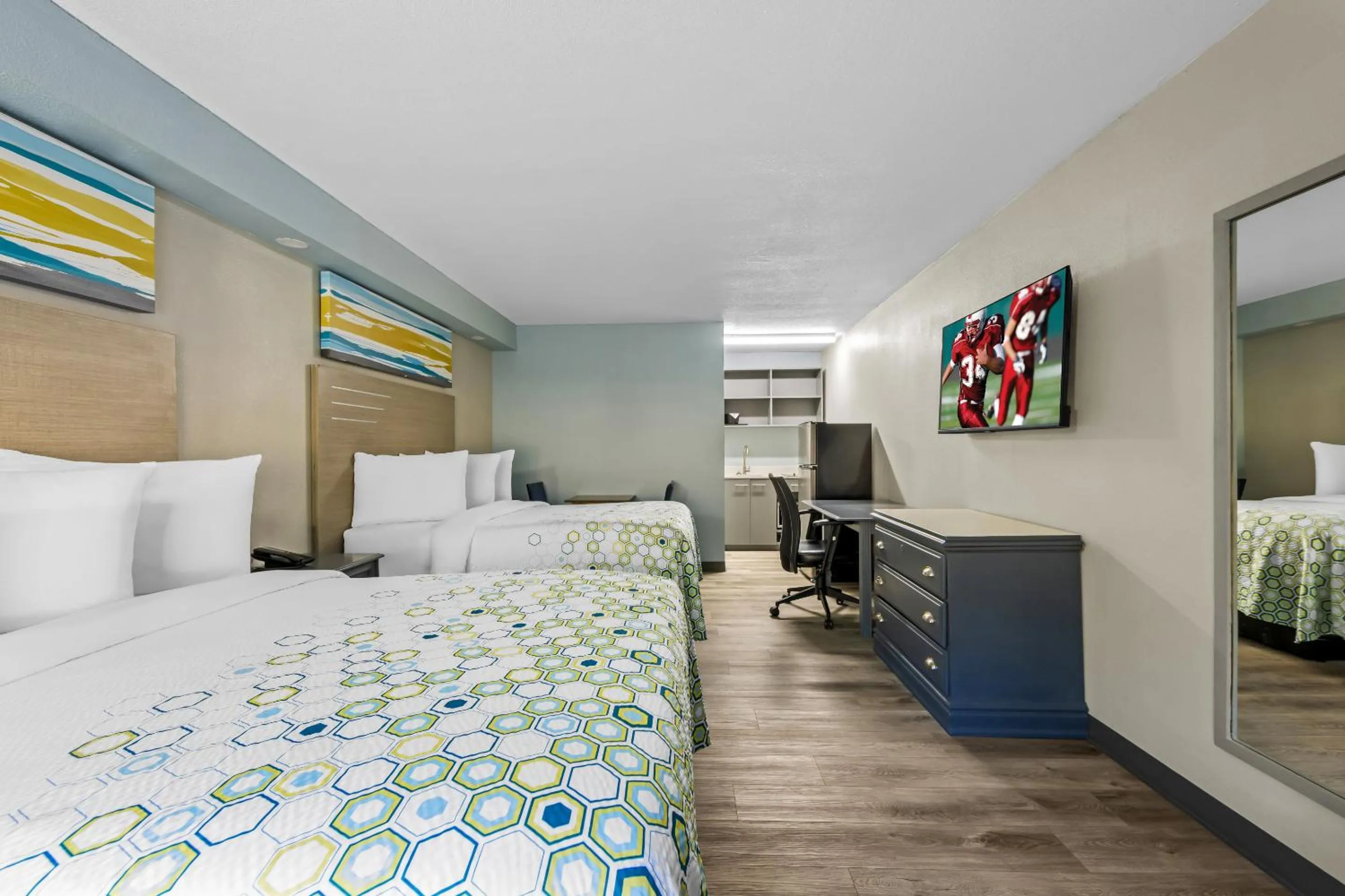 Photo of the whole room, Bed in HomeTowne Studios by Red Roof Athens, TN