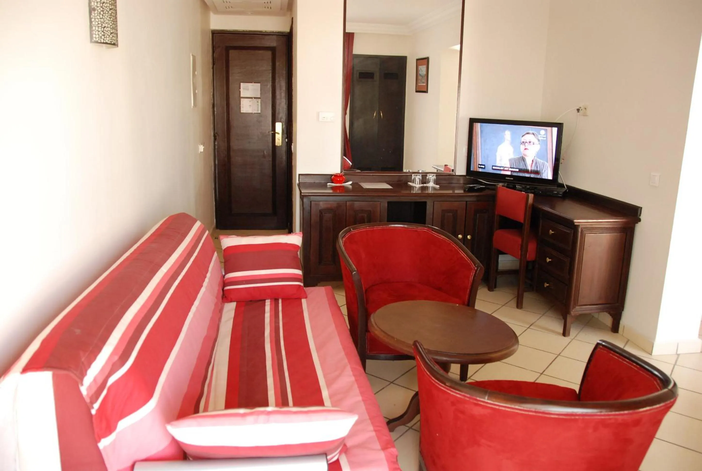 Seating area in New Farah Hotel