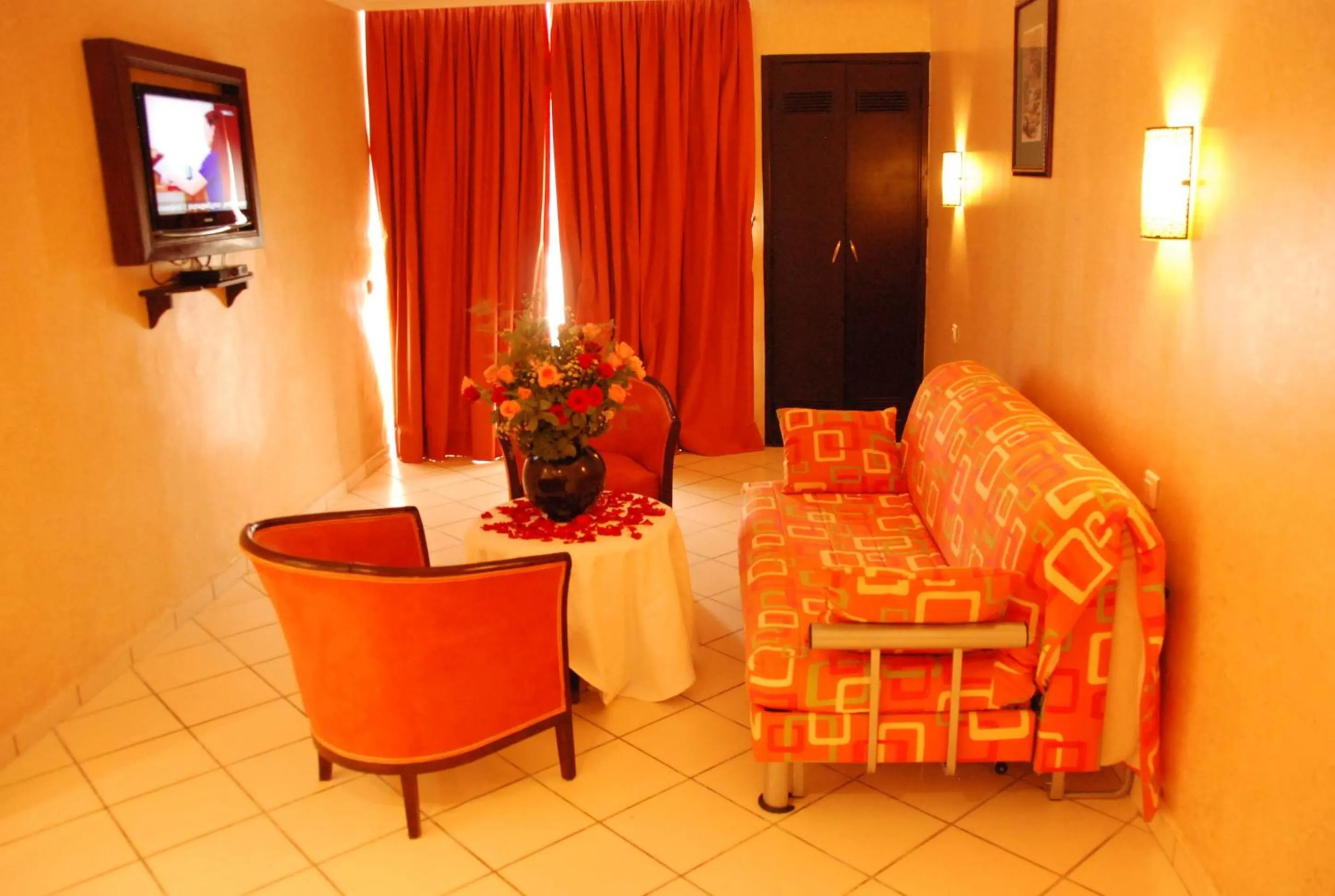 Seating area in New Farah Hotel