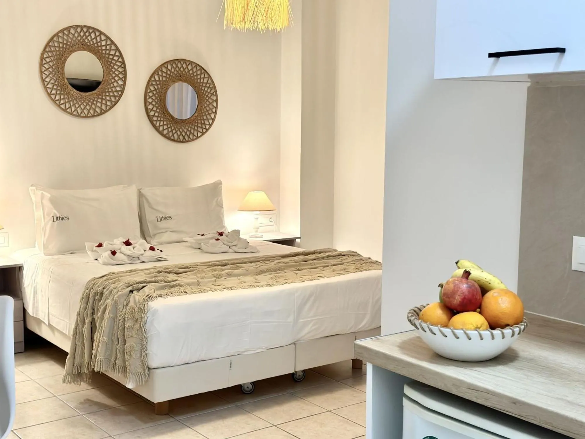 Bed in Lithies Sea View Boutique Hotel