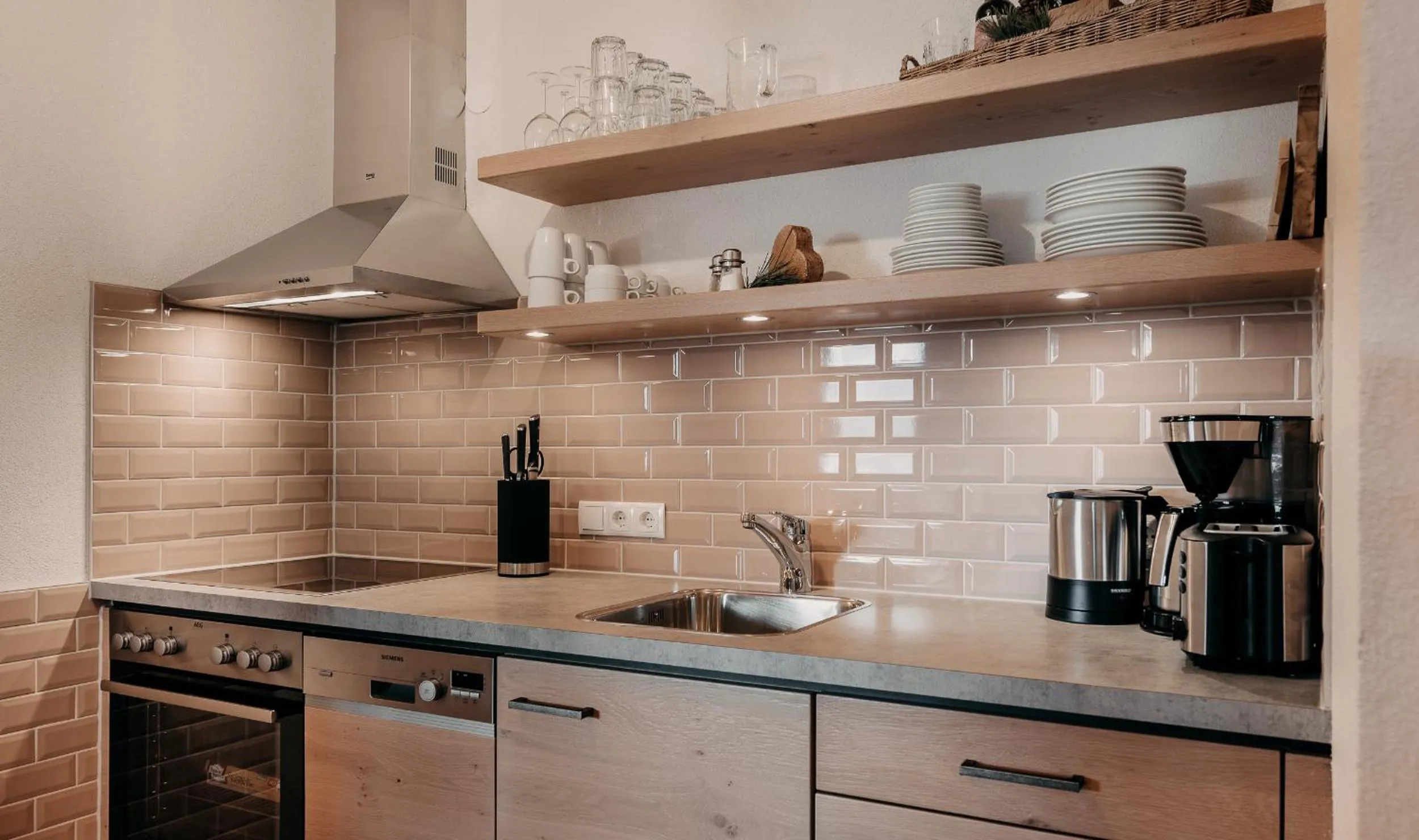 Kitchen or kitchenette in Alpenappartements Cristall