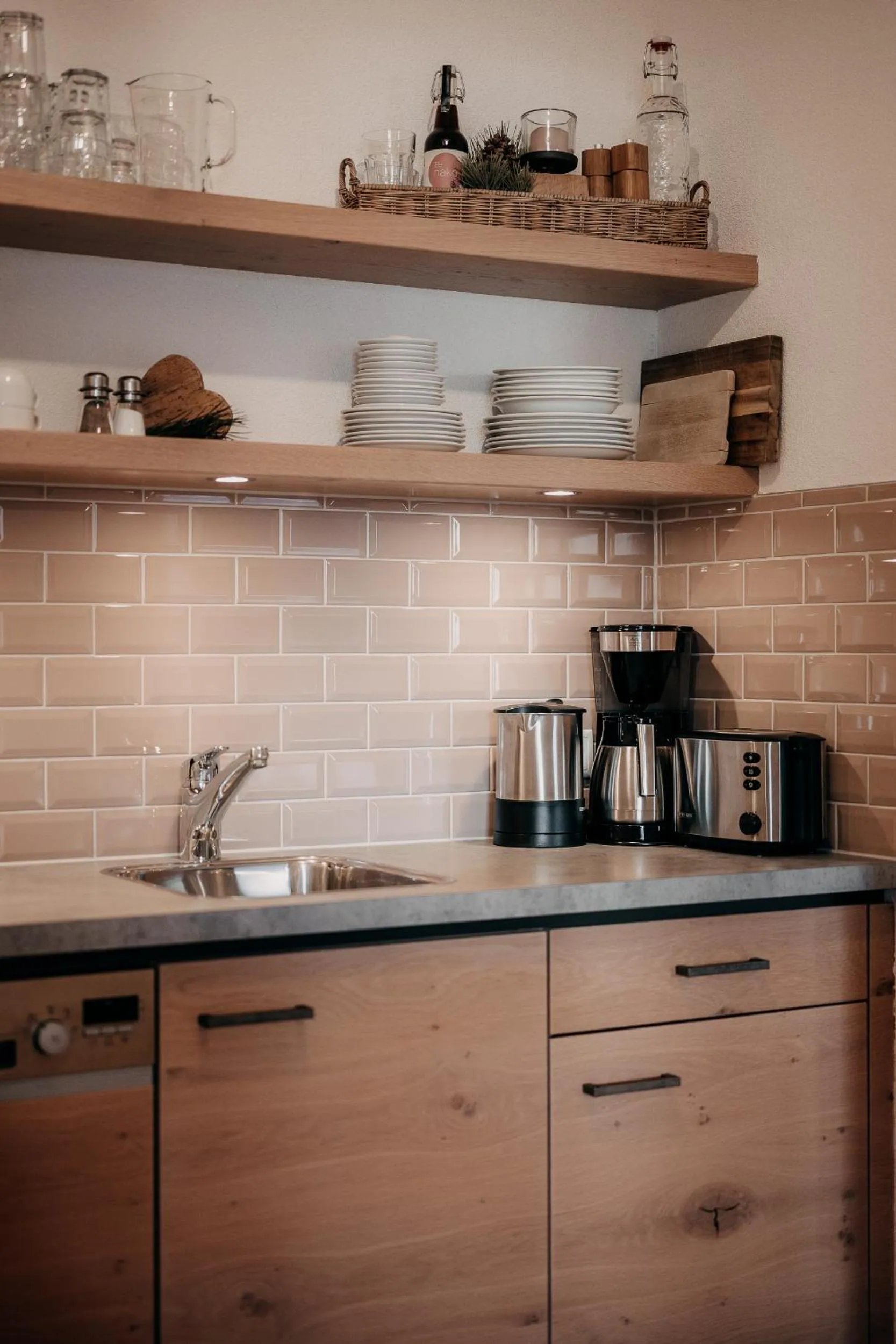Kitchen or kitchenette in Alpenappartements Cristall