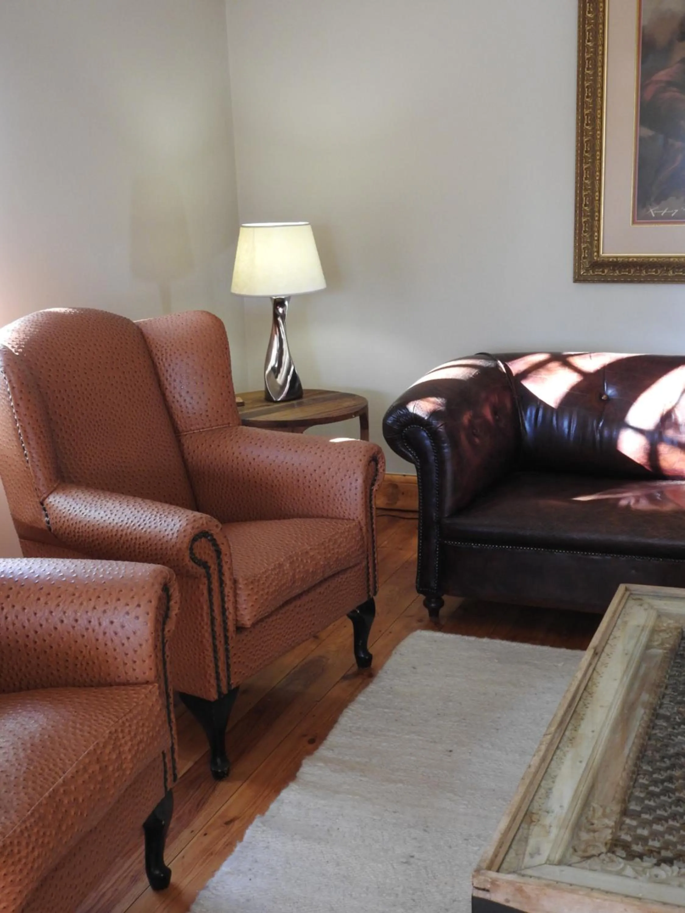 Communal lounge/ TV room in The Featherbed - Oudtshoorn