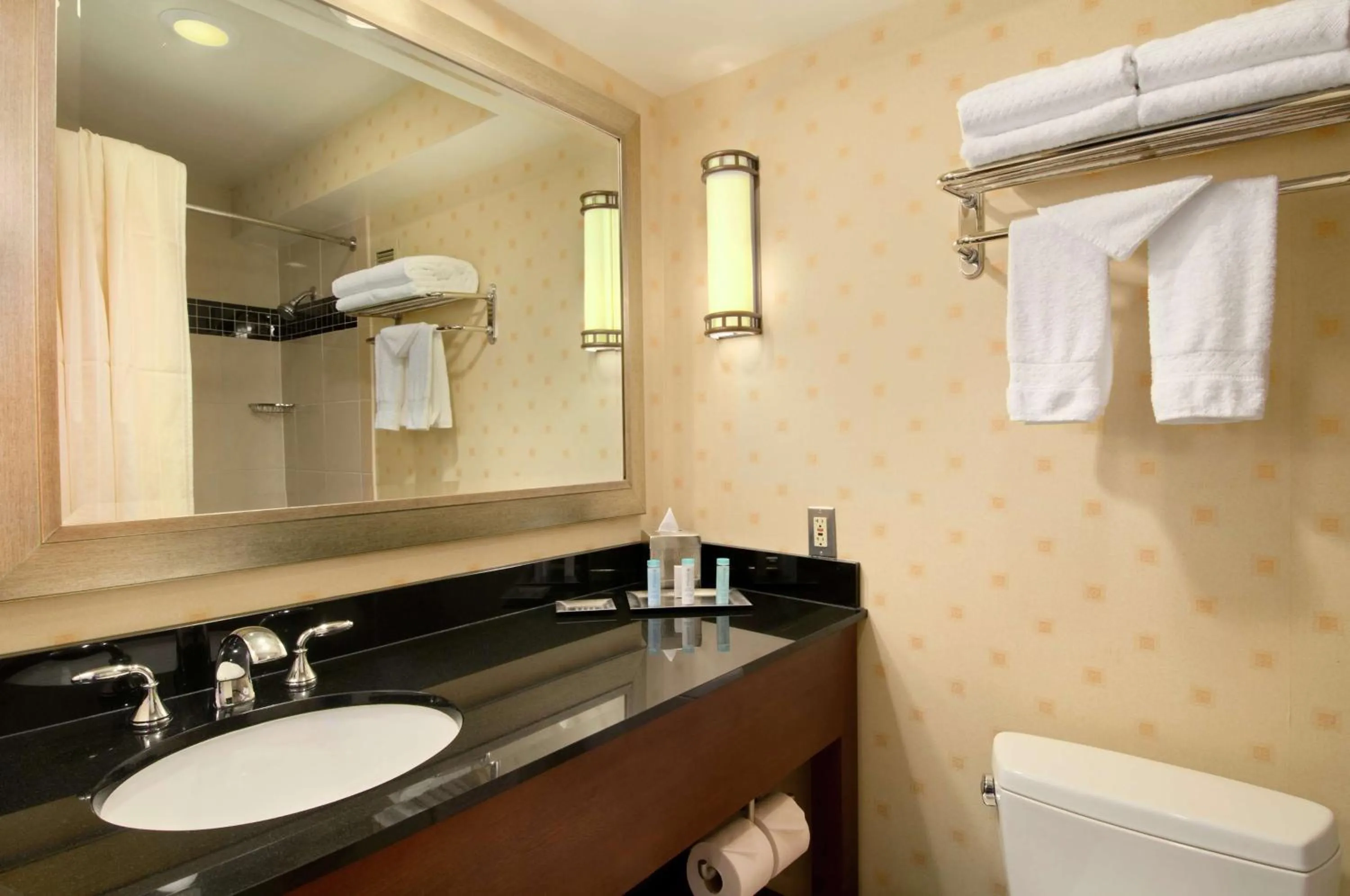 Bathroom in Hilton Chicago O'Hare Airport