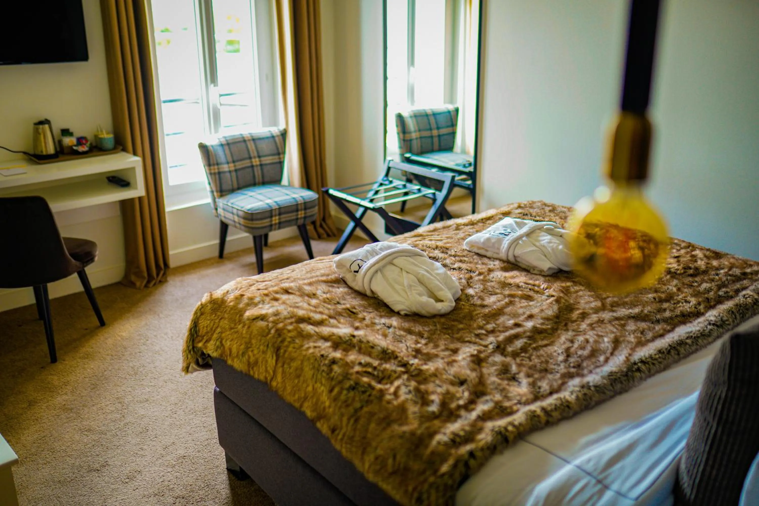 Bed in Hôtel-Restaurant Bel Ami