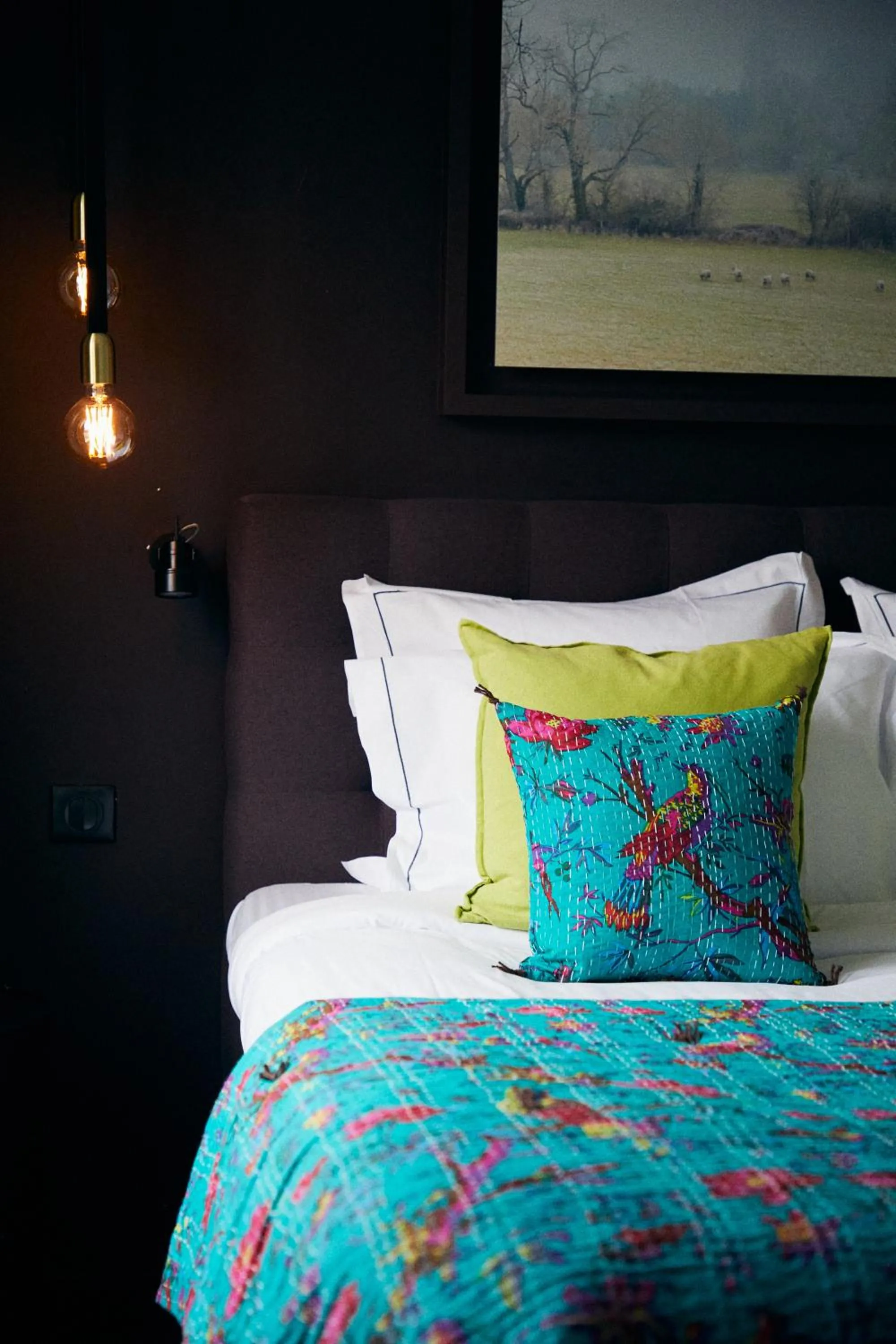 Bed in Hôtel-Restaurant Bel Ami