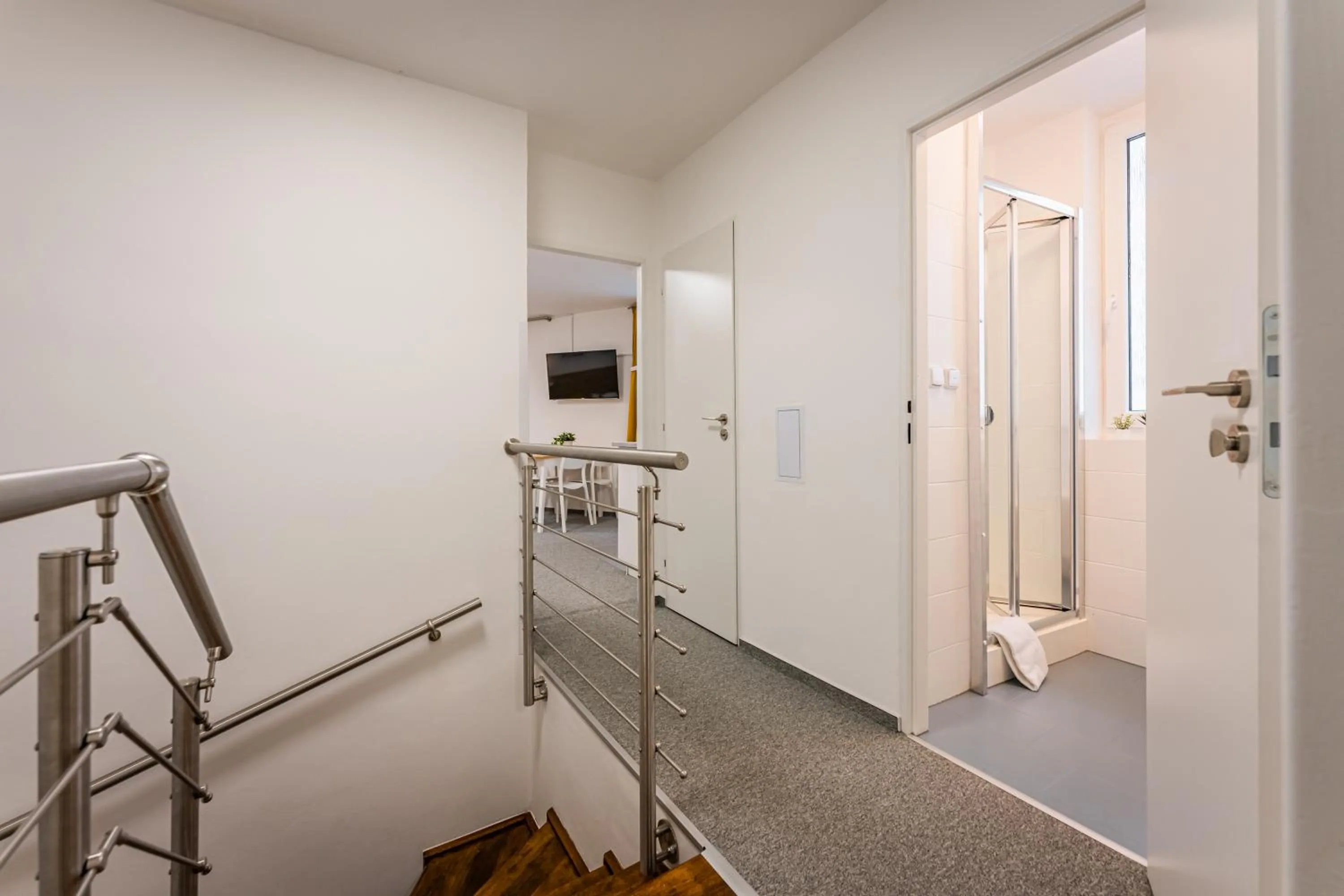 Shower in Self-service Hotel Ostaš Praha