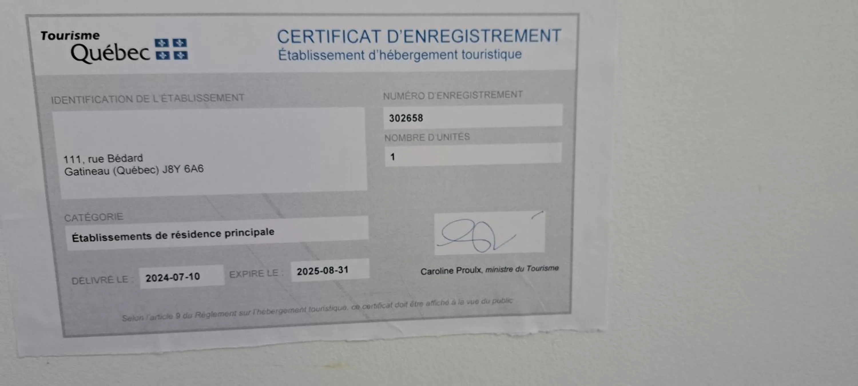 Property logo or sign in Bédard