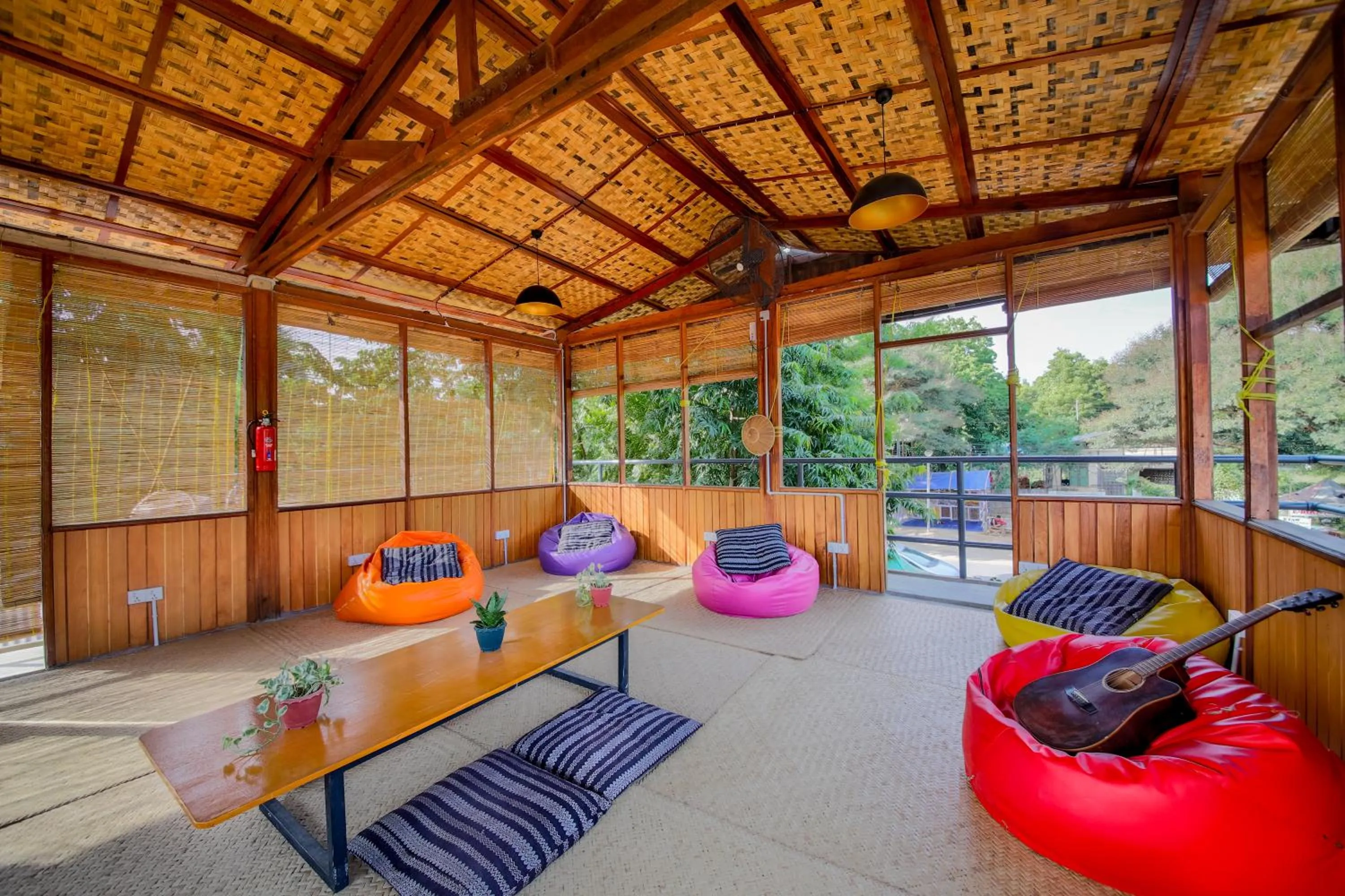 Seating area in Ostello Bello Bagan Pool