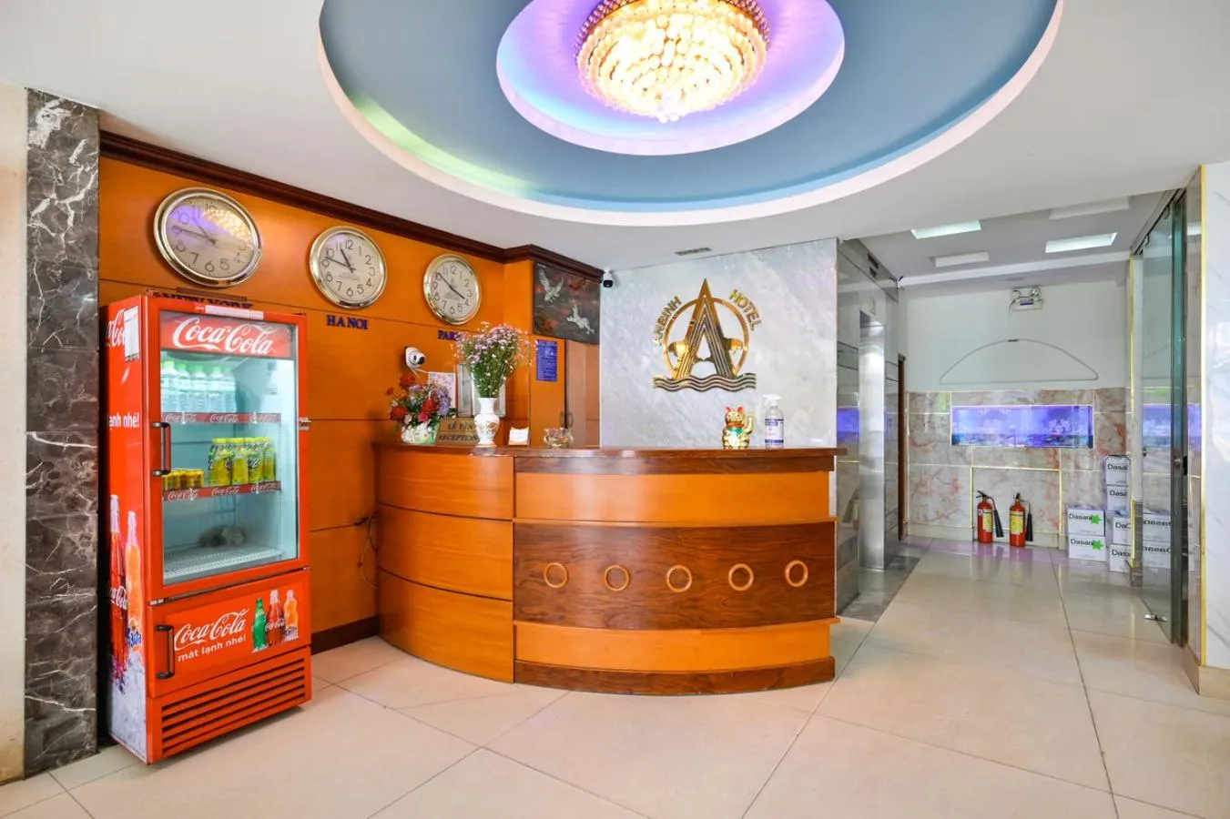 Lobby or reception in An Binh 2 hotel near Dam Sen Park